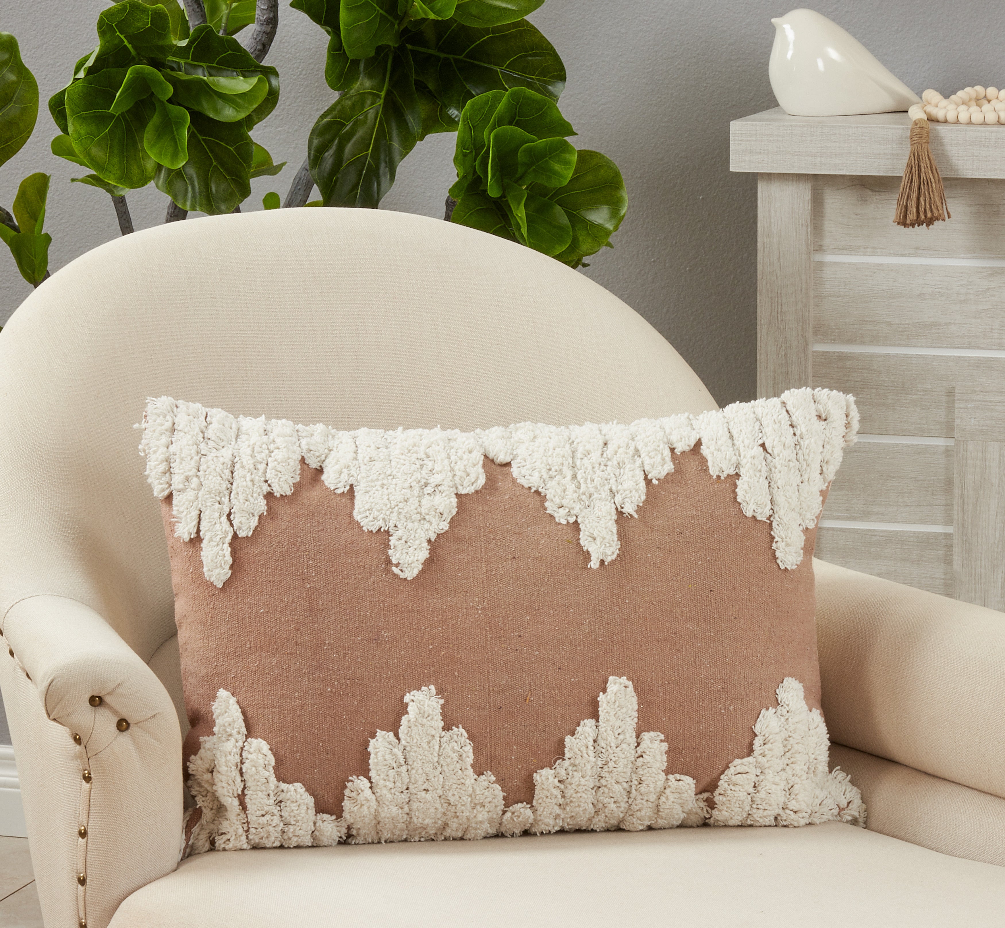 Tufted Poly Filled Throw Pillow