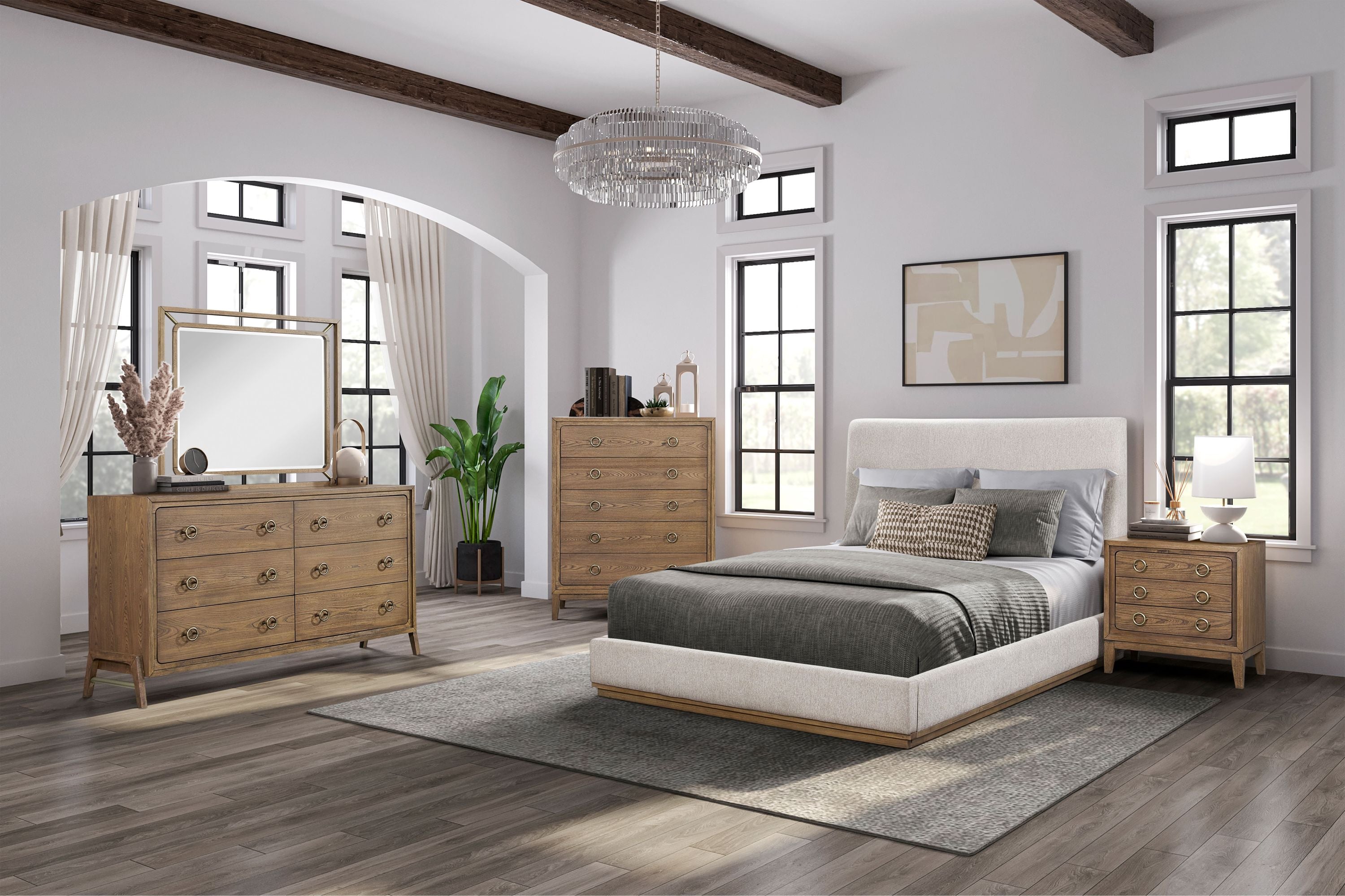 6 Drawer Dresser in Latte Finish