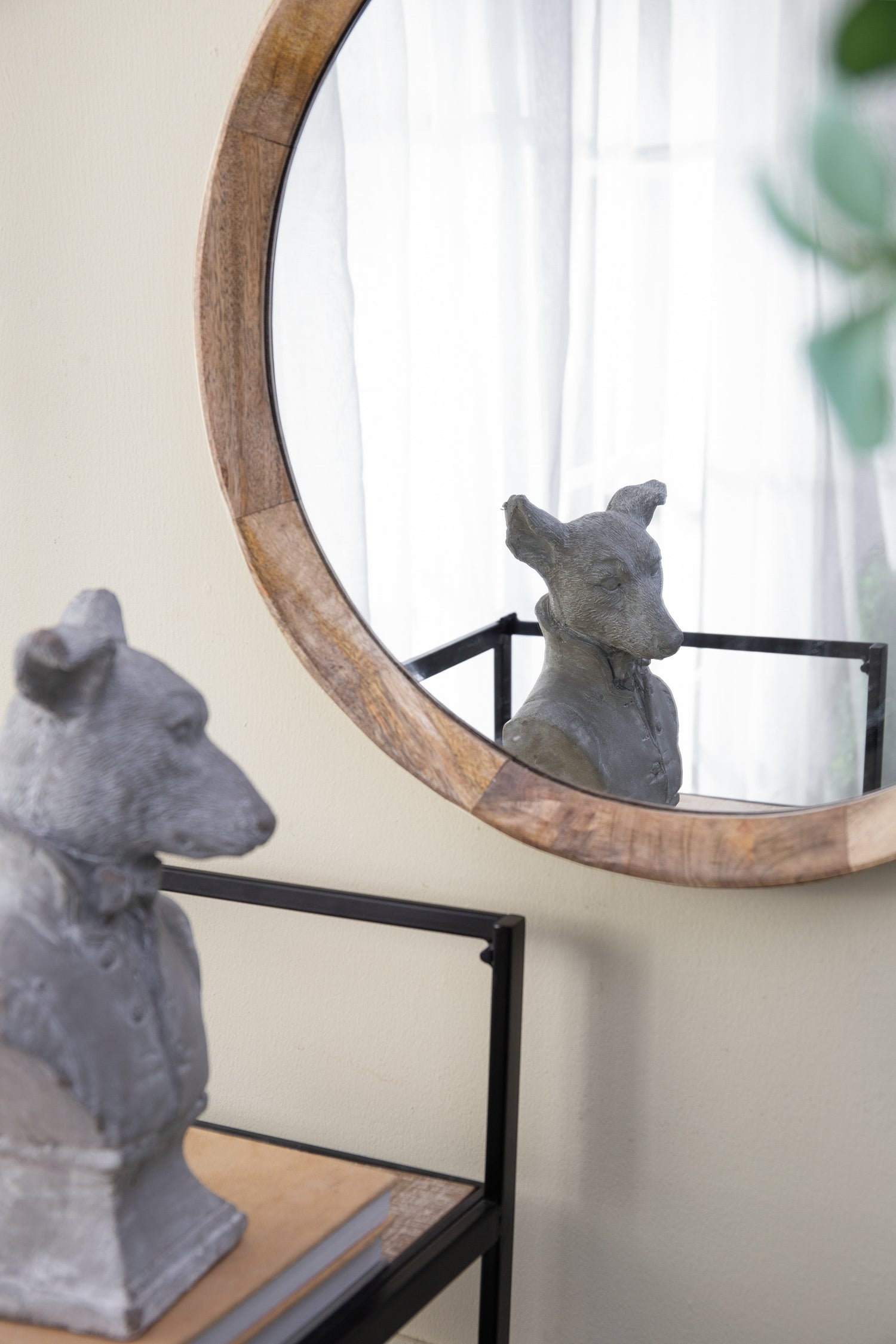 Wood Wall Mirror with Wood Frame