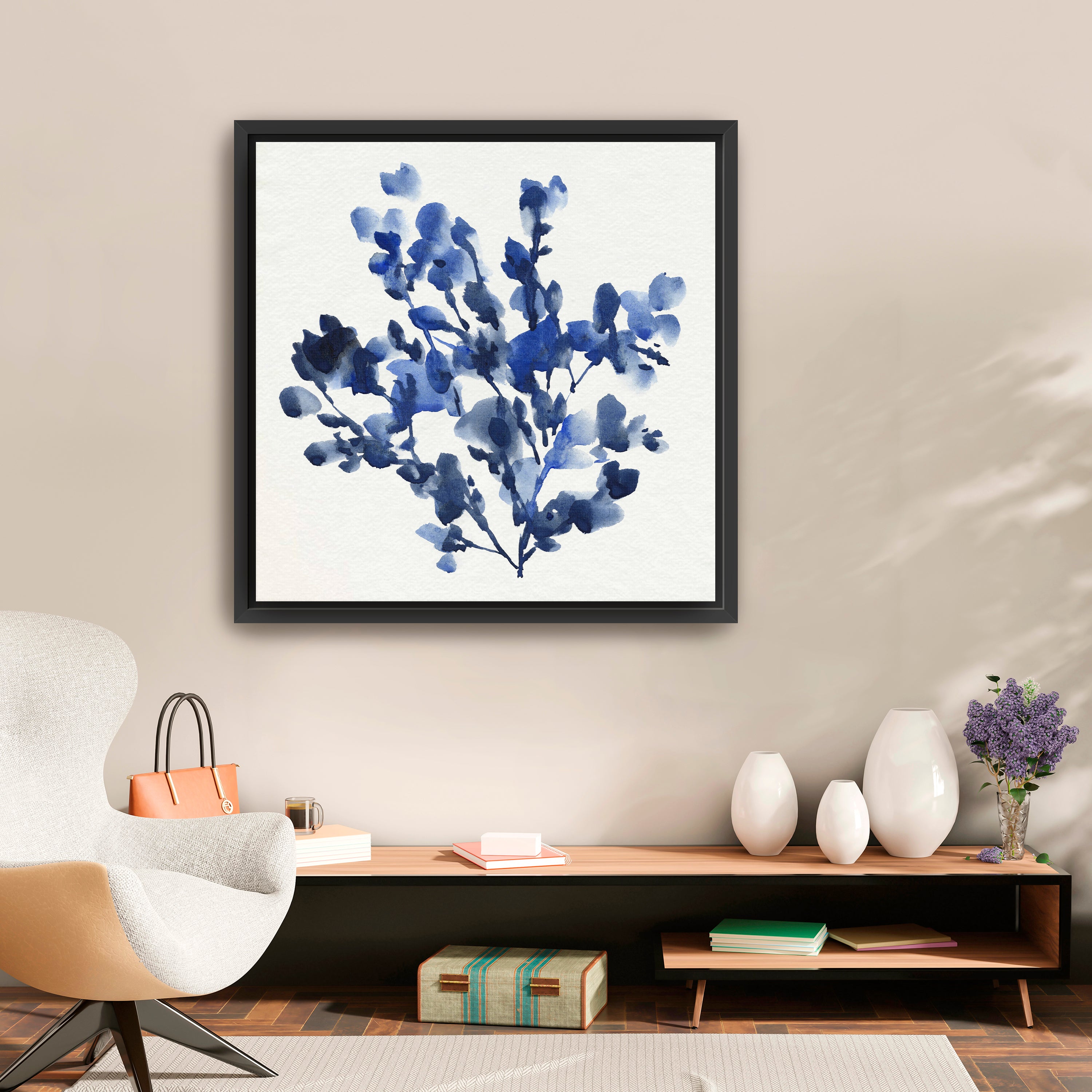 Cobalt Blossom I Canvas Giclee