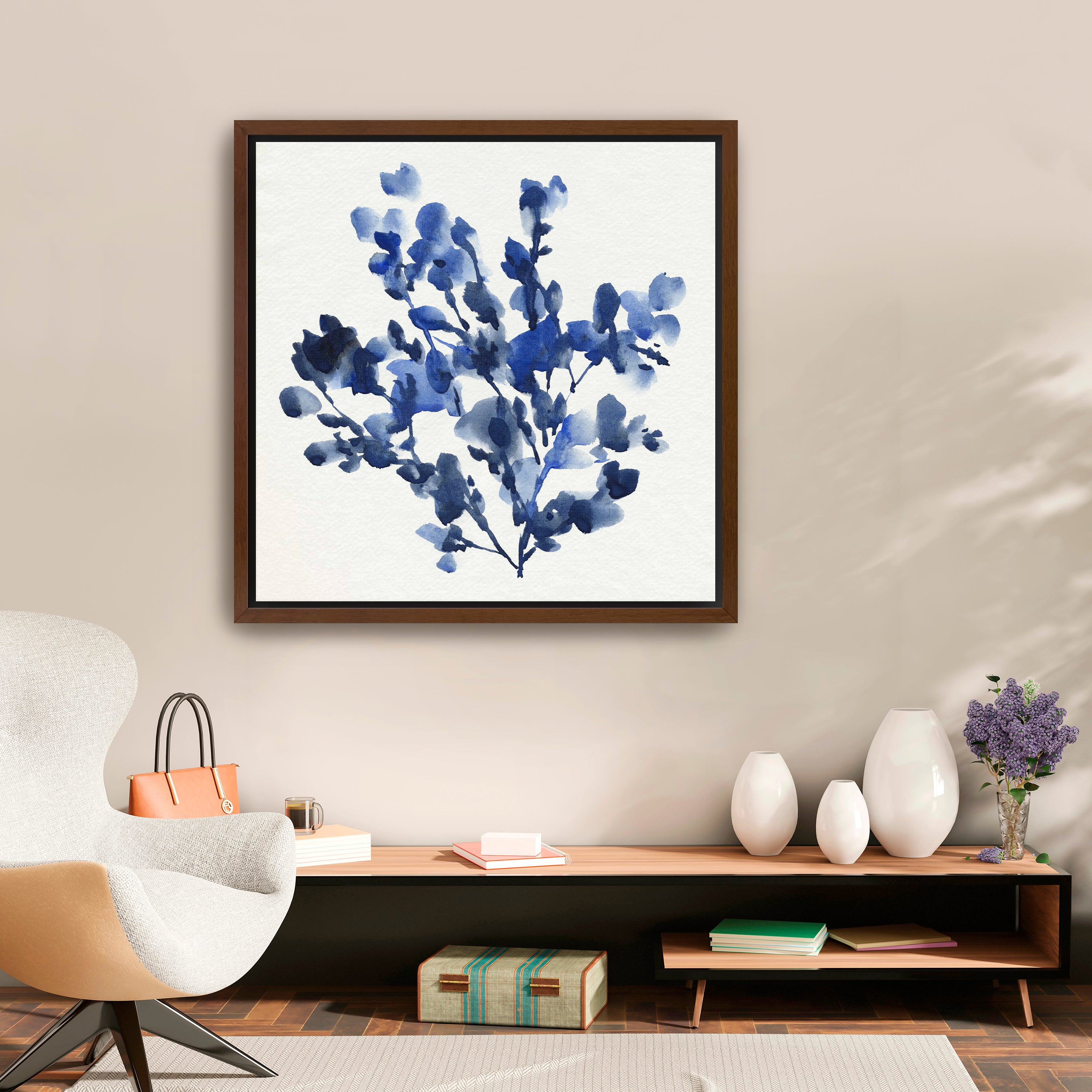Cobalt Blossom I Canvas Giclee