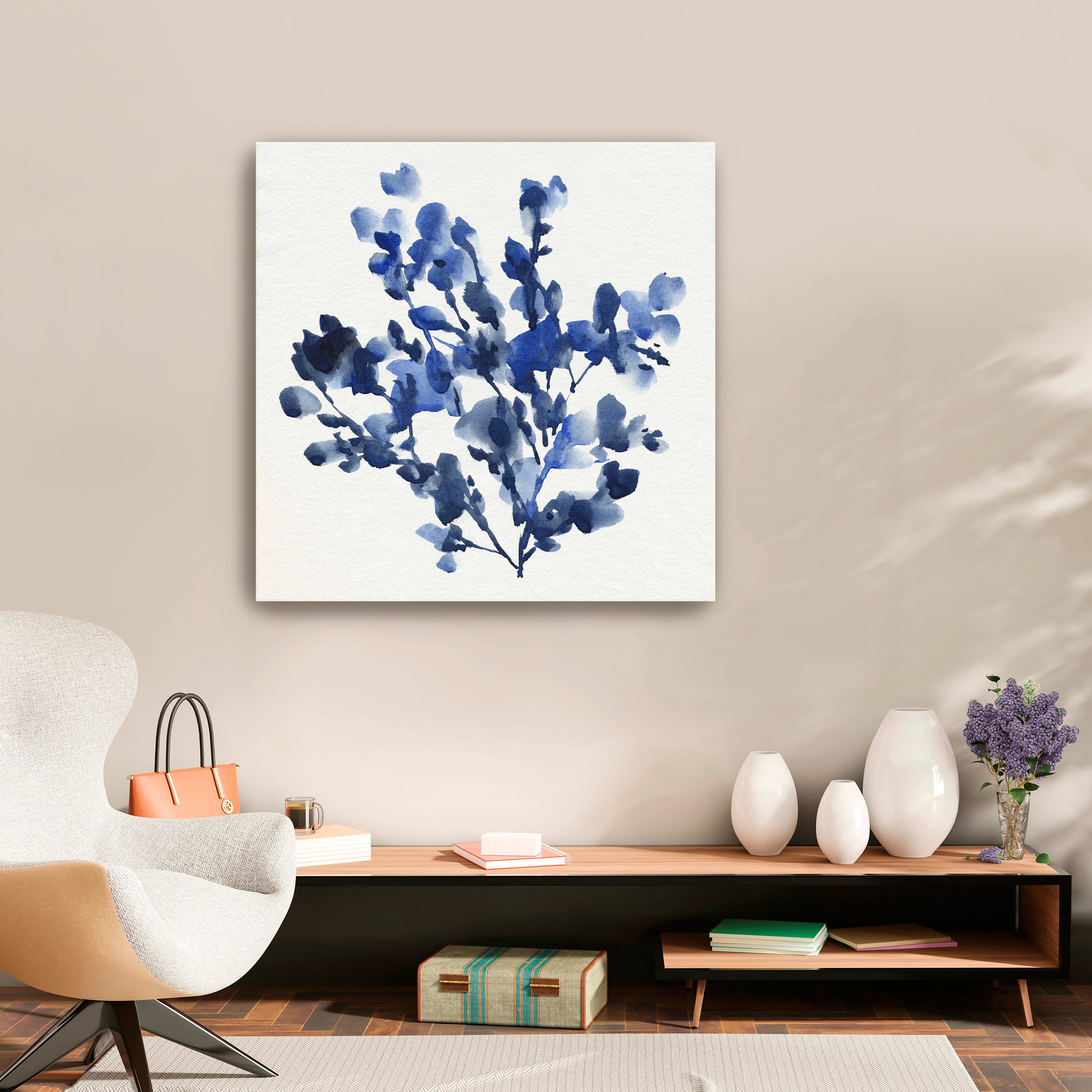 Cobalt Blossom I Canvas Giclee