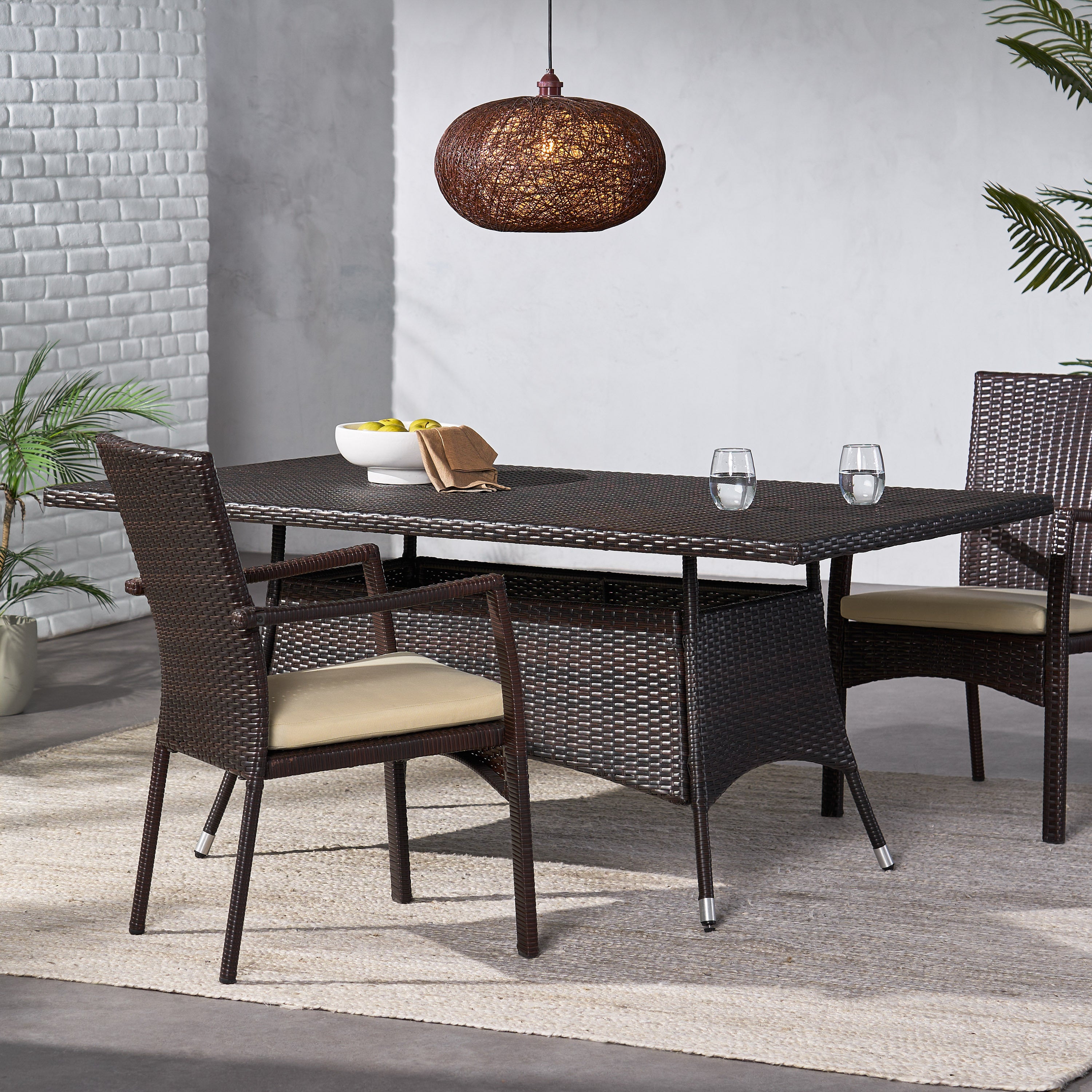 Littleton Outdoor Wicker Dining Table