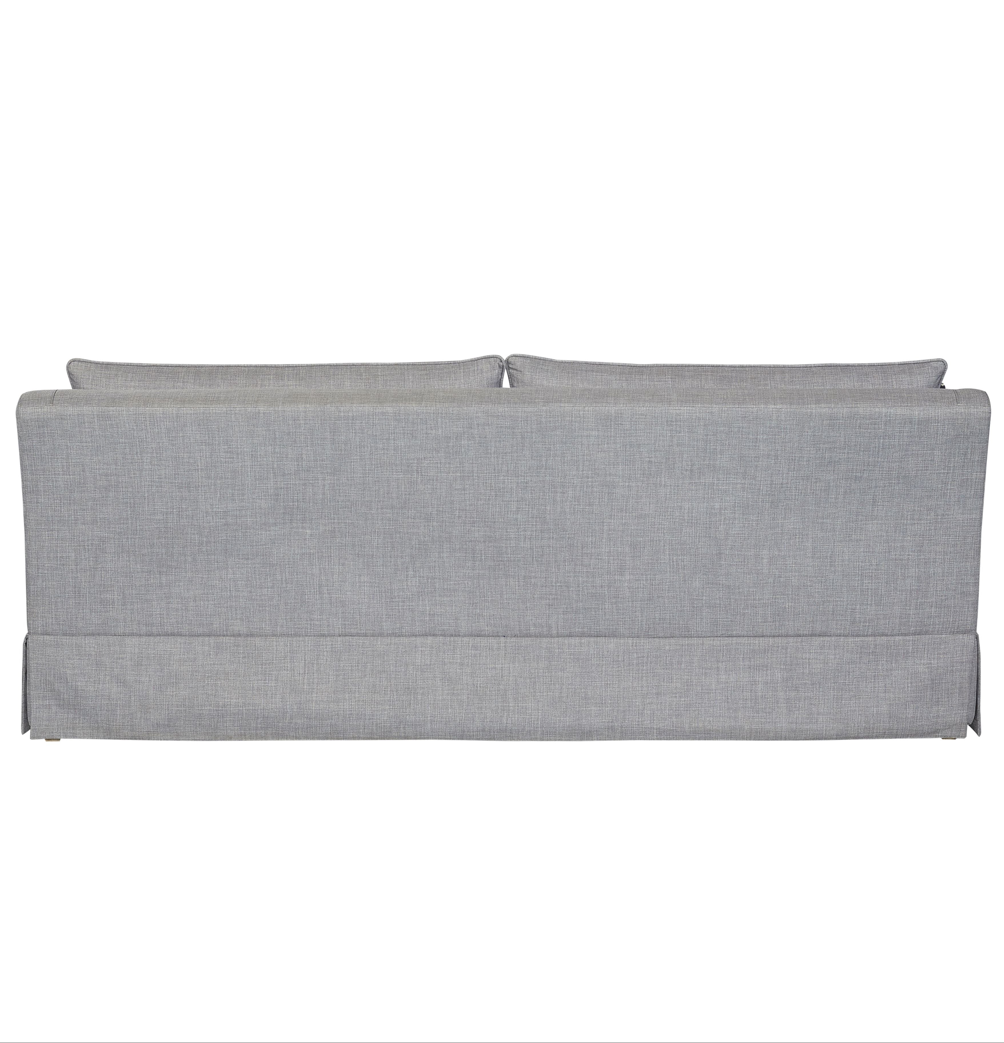 Sofa with Skirt and Reversable Cushions and 2 Pillows