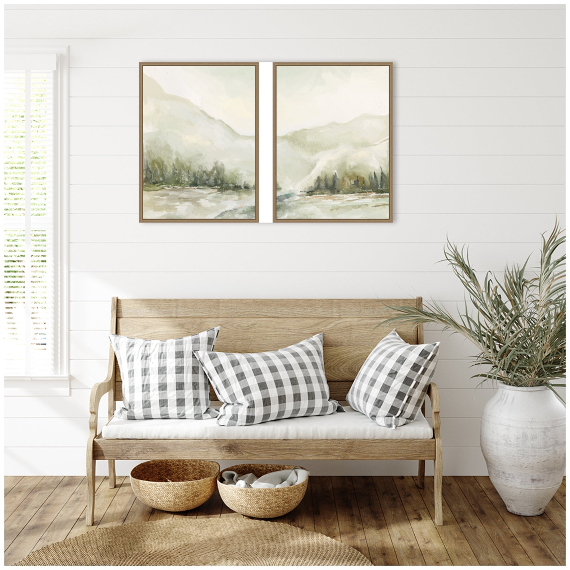 Winter Landscape No. 6 2 Piece Framed Canvas Wall Art Set by Annie Quigley