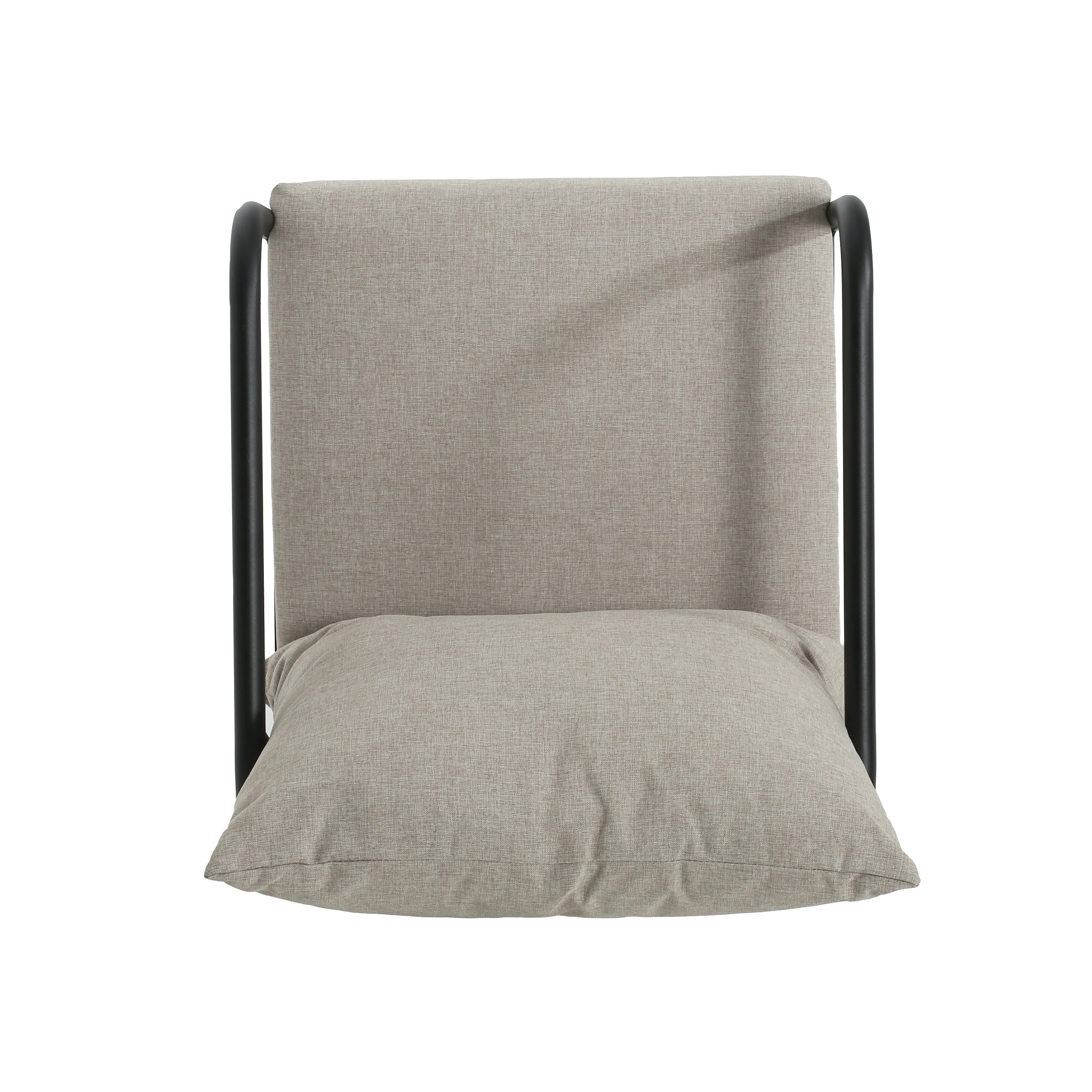 Outdoor Club Chair with Aluminum Frame, Padded Seat and back Cushions, Set of 2
