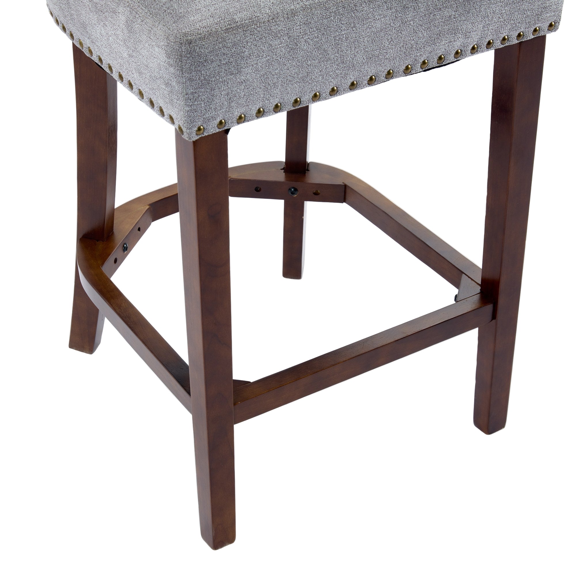 Upholstered T-Back Counter Height Bar Stools, Set of 2