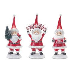 Whimsical-Santa-Figurine-(set-of-3)-Red-Decor