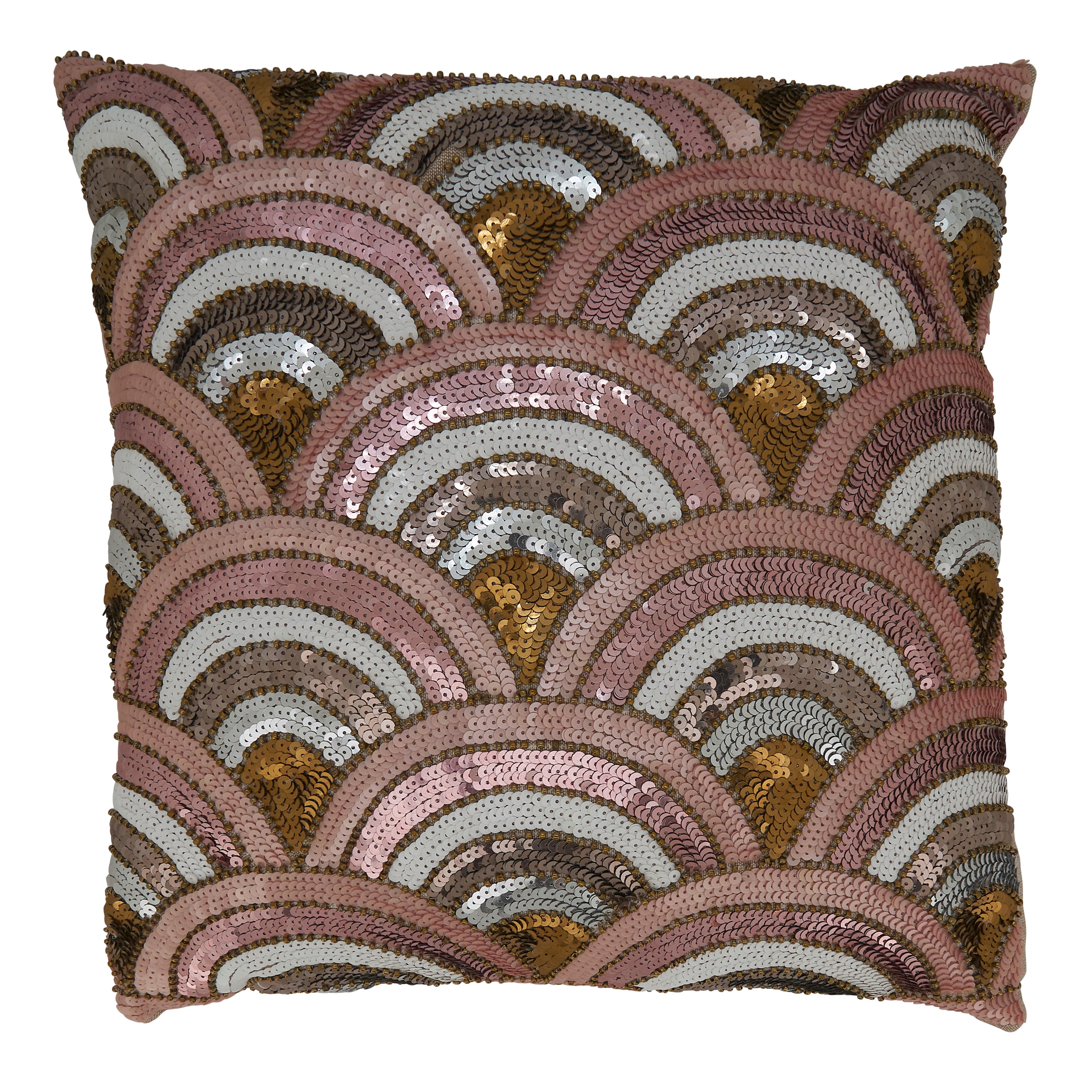 Beaded Scallop Throw Pillow