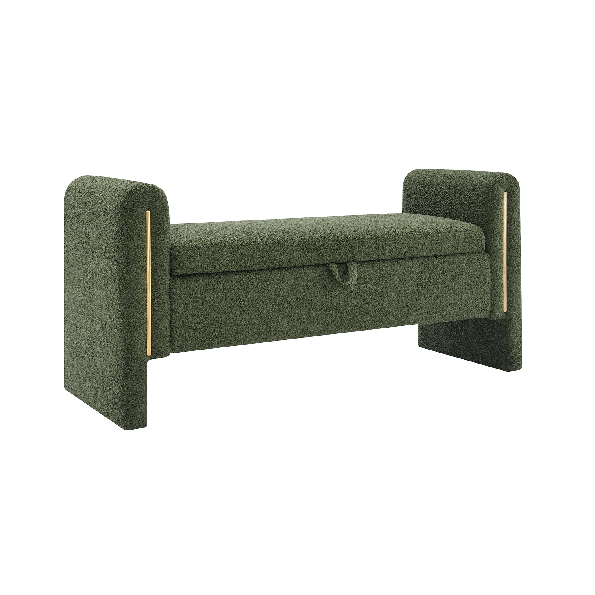 Modern Teddy Bench with Arms and Storage