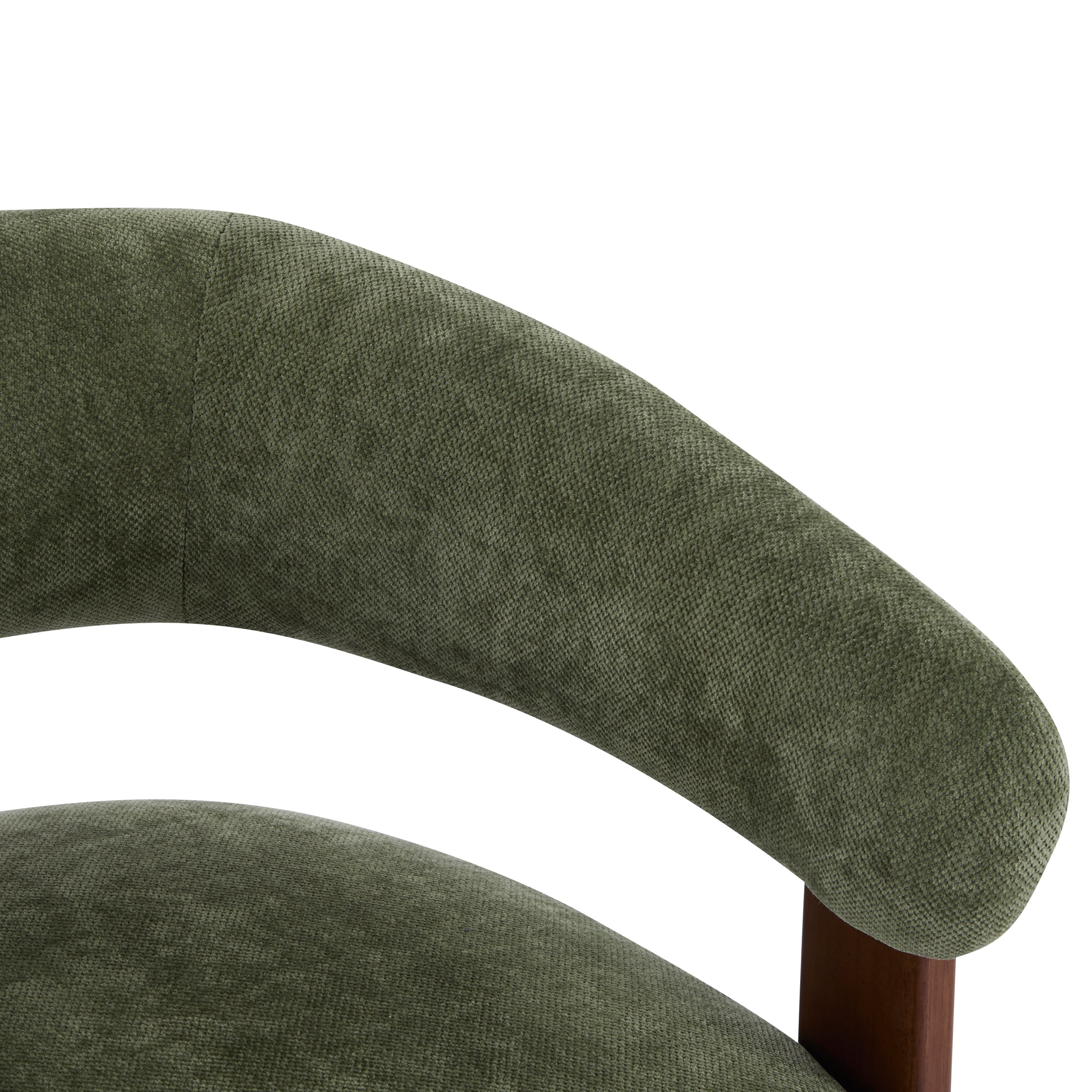 Modern Open-Back Accent Chair with Wooden Frame