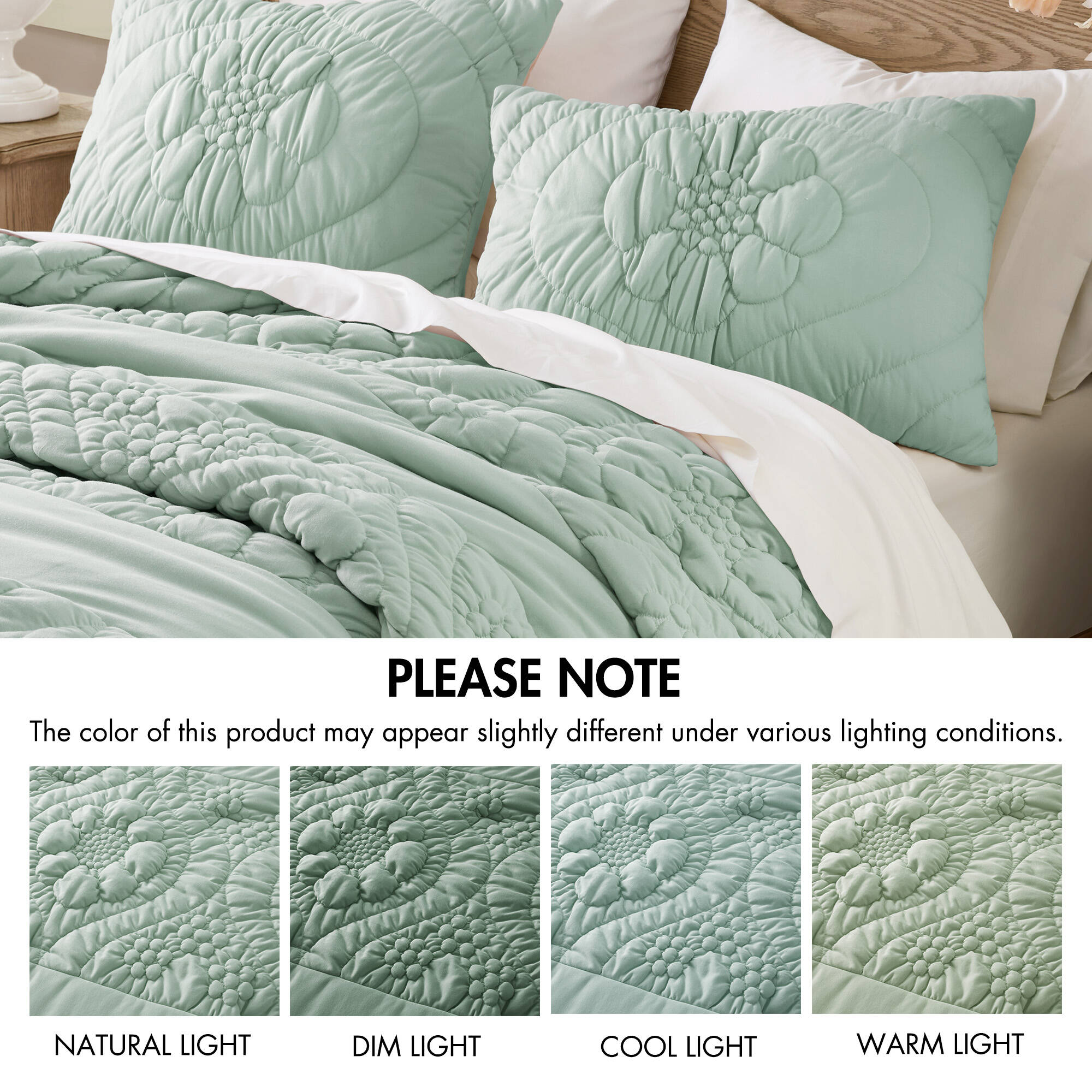 3-Piece Romantic Floral Comforter Set