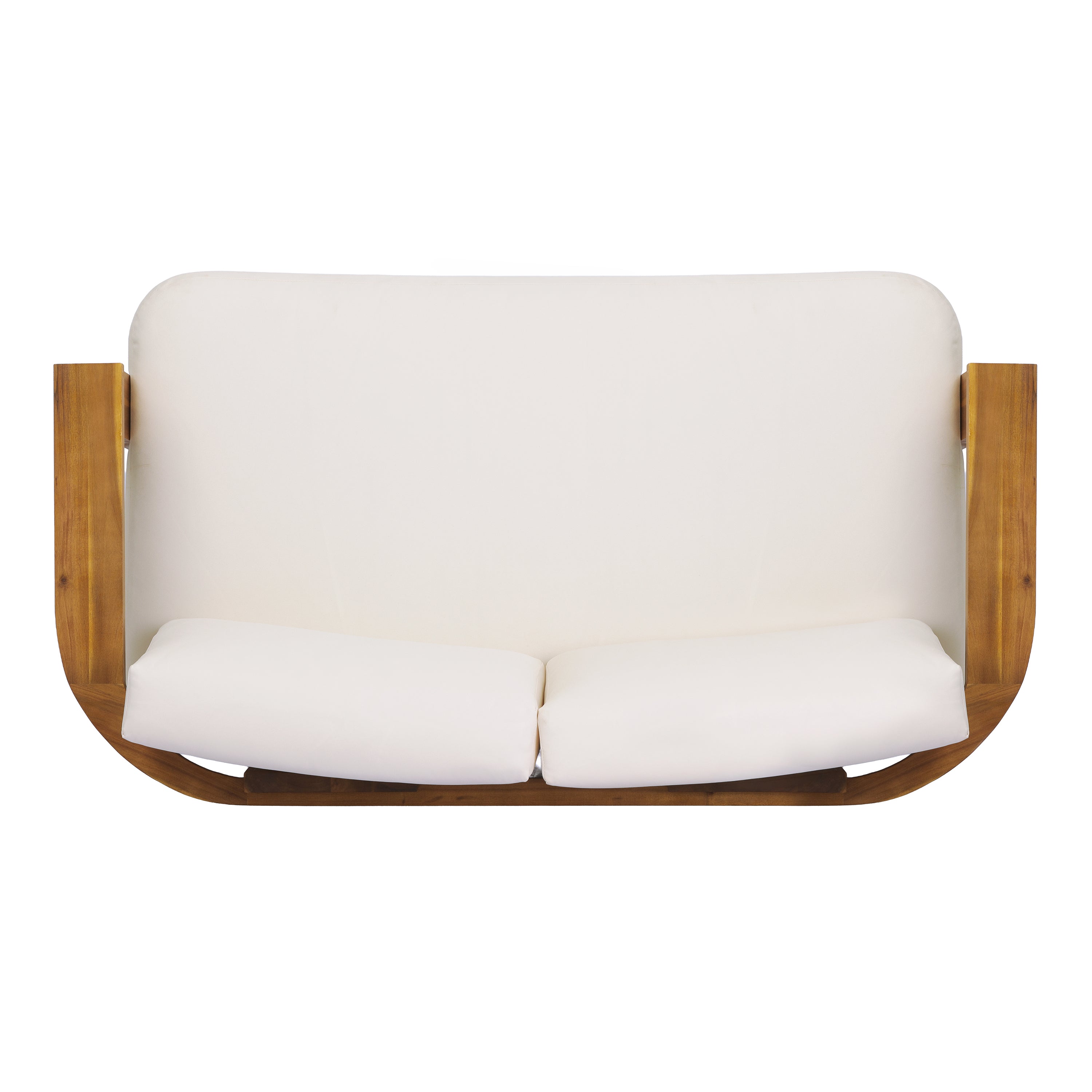 Kanso Acacia Wood Outdoor Patio Loveseat and Coffee Table
