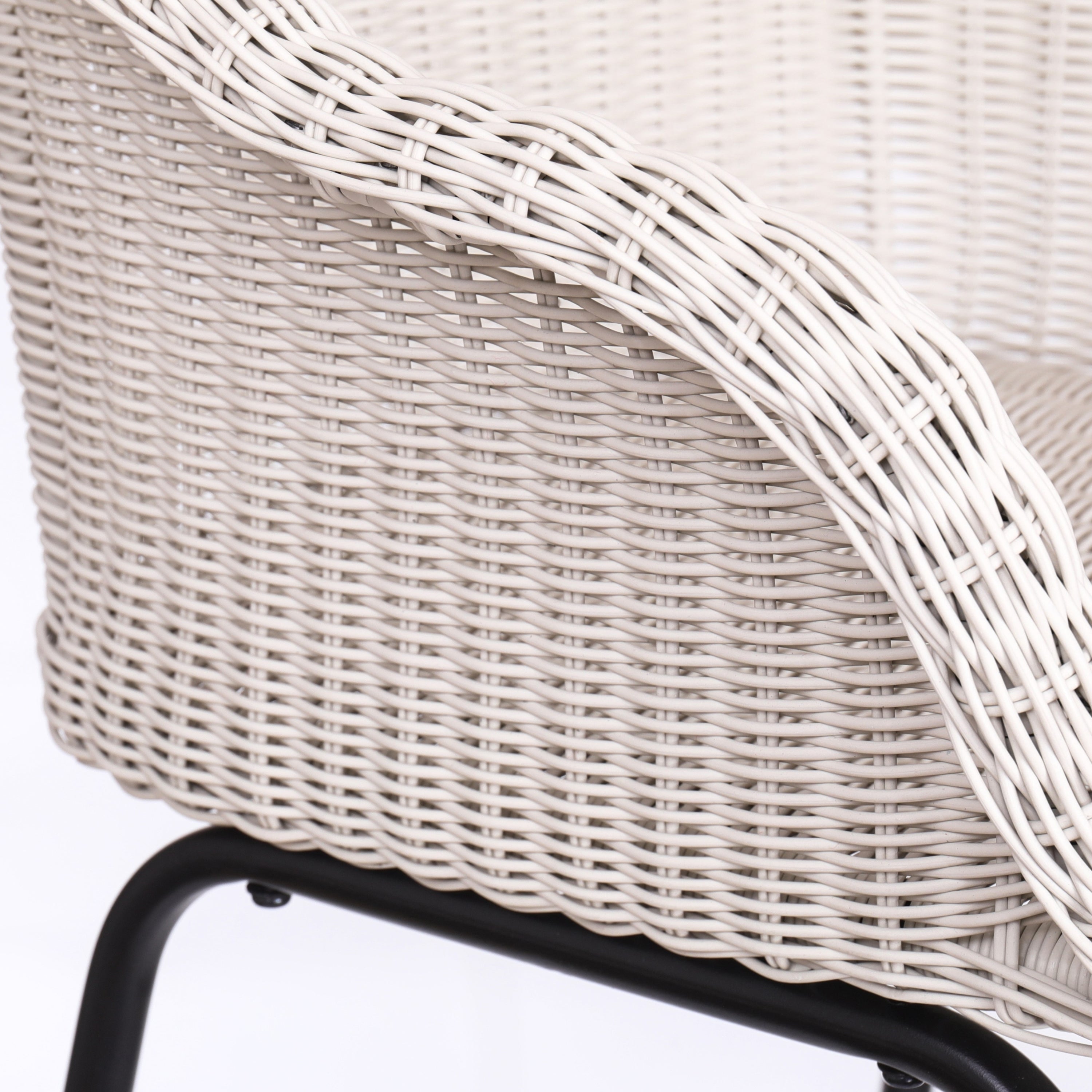 Ladd Outdoor Metal Wicker Barstool, Set of 2