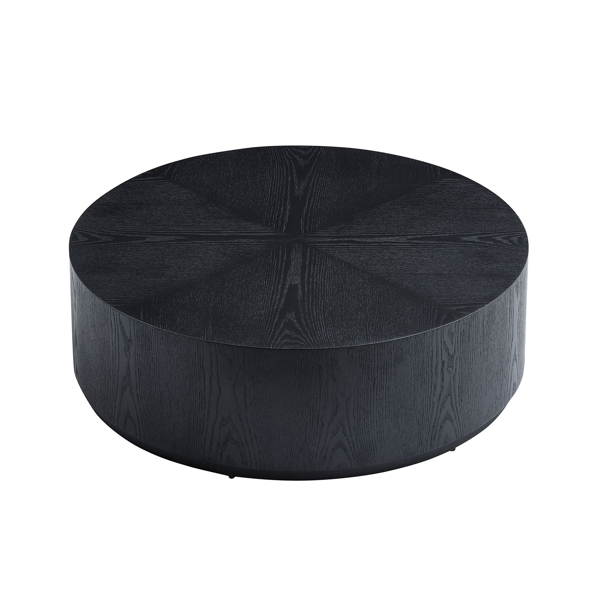 Modern Black Drum Coffee Table