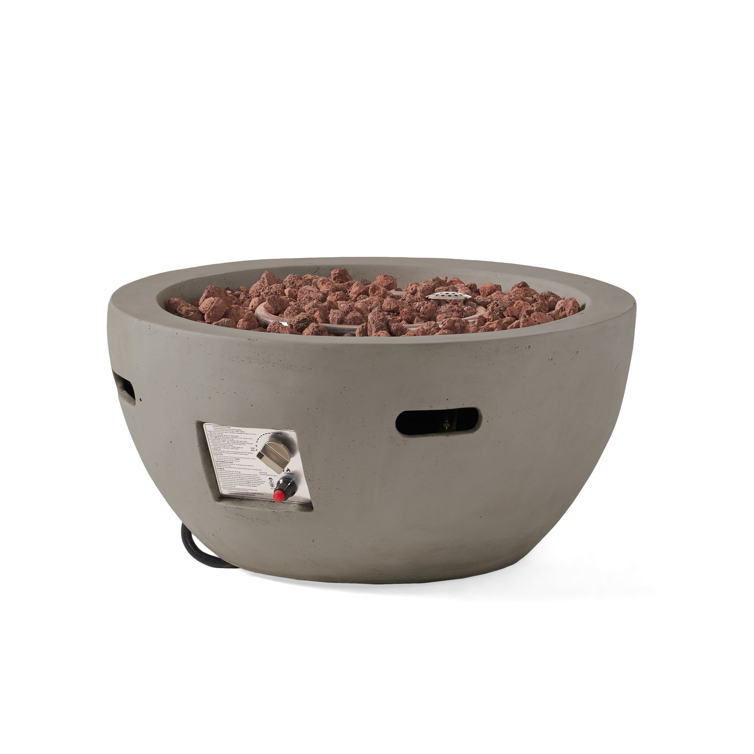27" Bowl Shaped Propane Fire Pit, Tank Cover Not Included