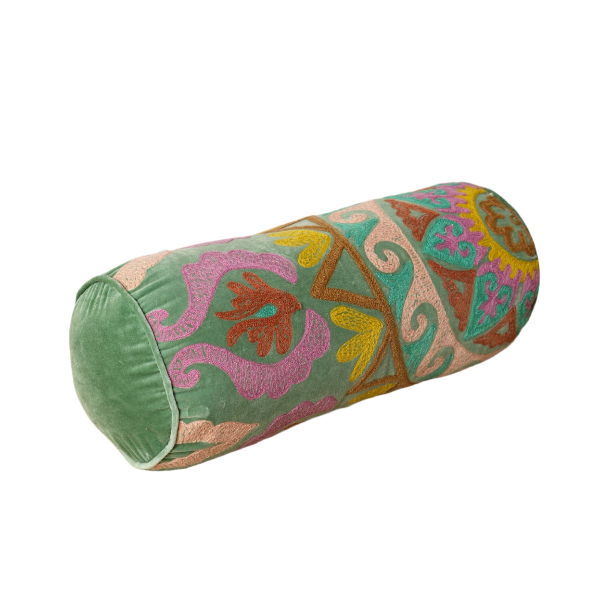 100% Cotton Printed Bolster Throw Pillow