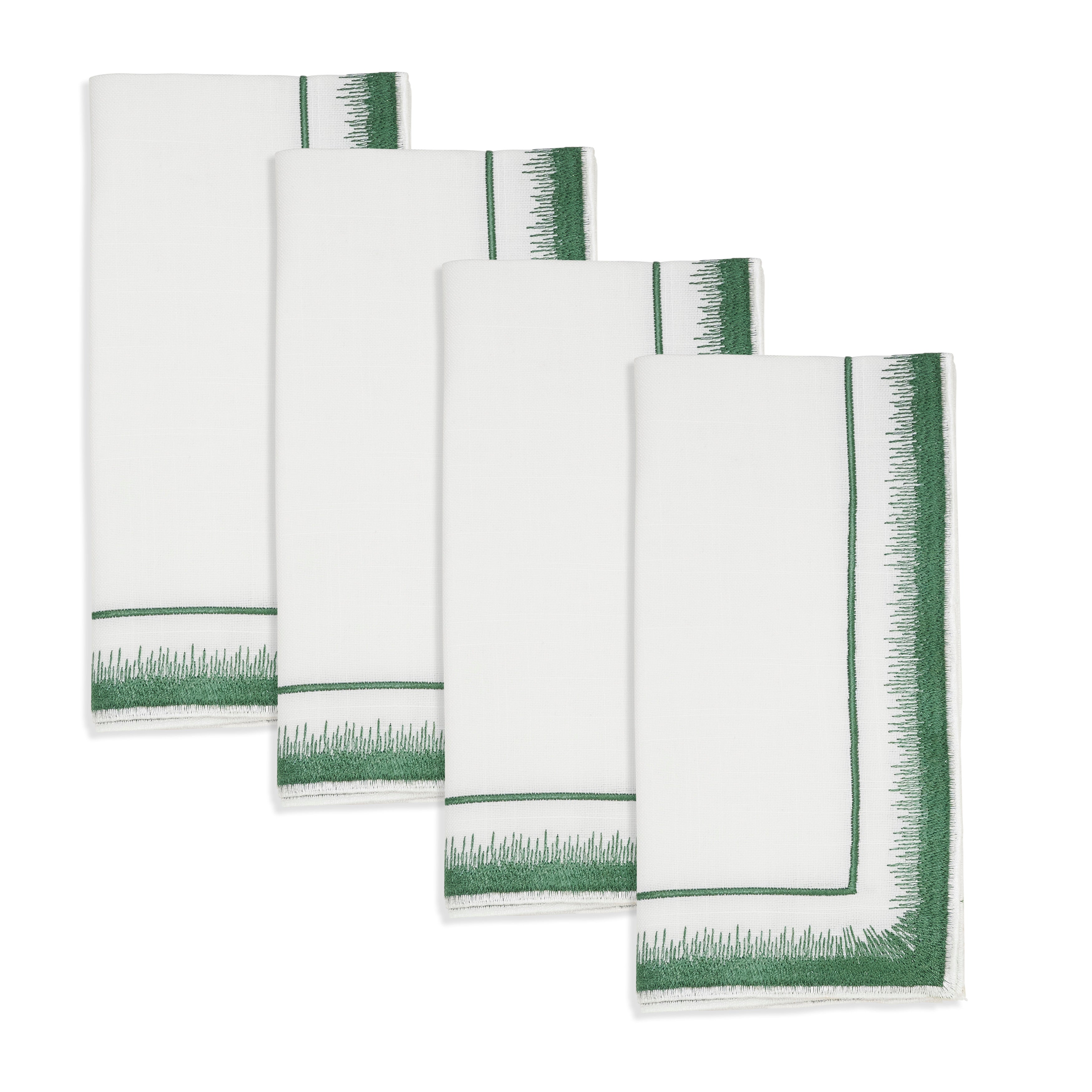 Elegant Embroidery Detail Napkin, Set of 4