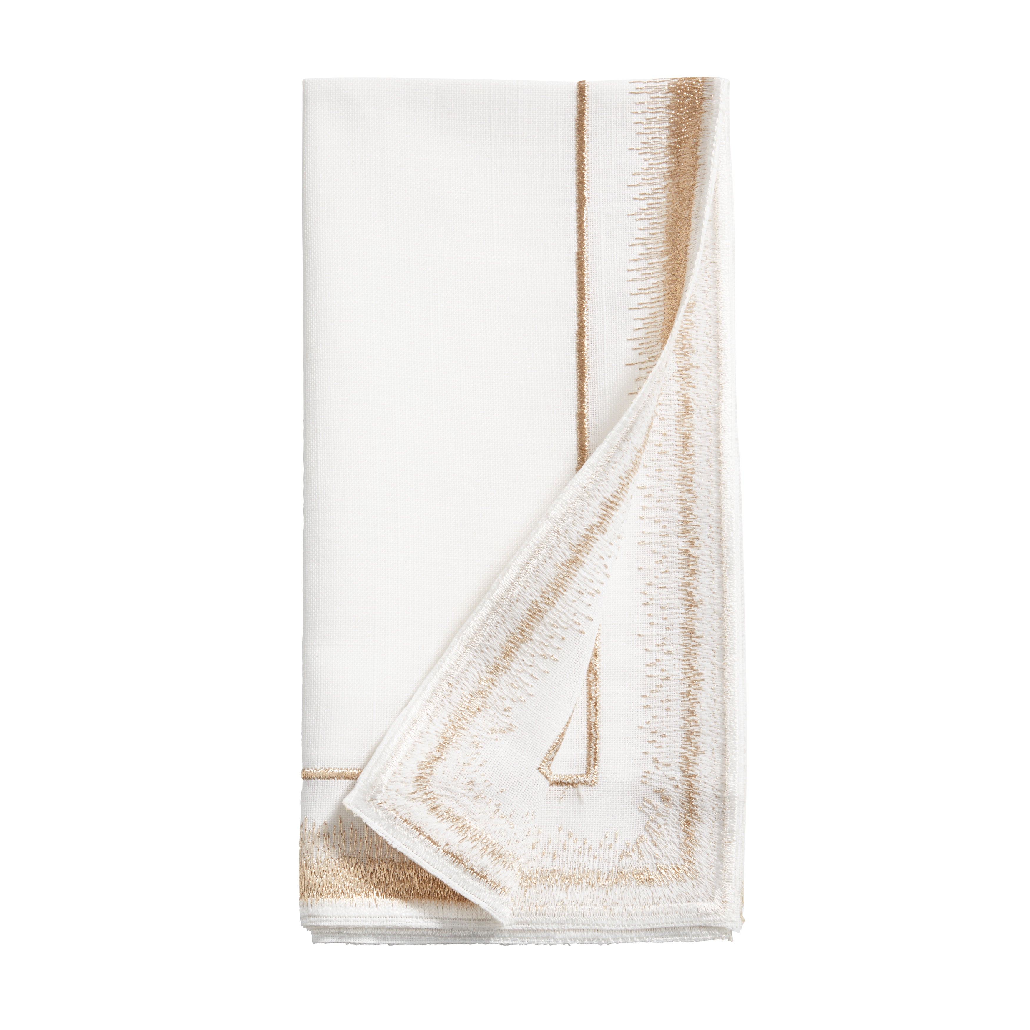 Elegant Embroidery Detail Napkin, Set of 4