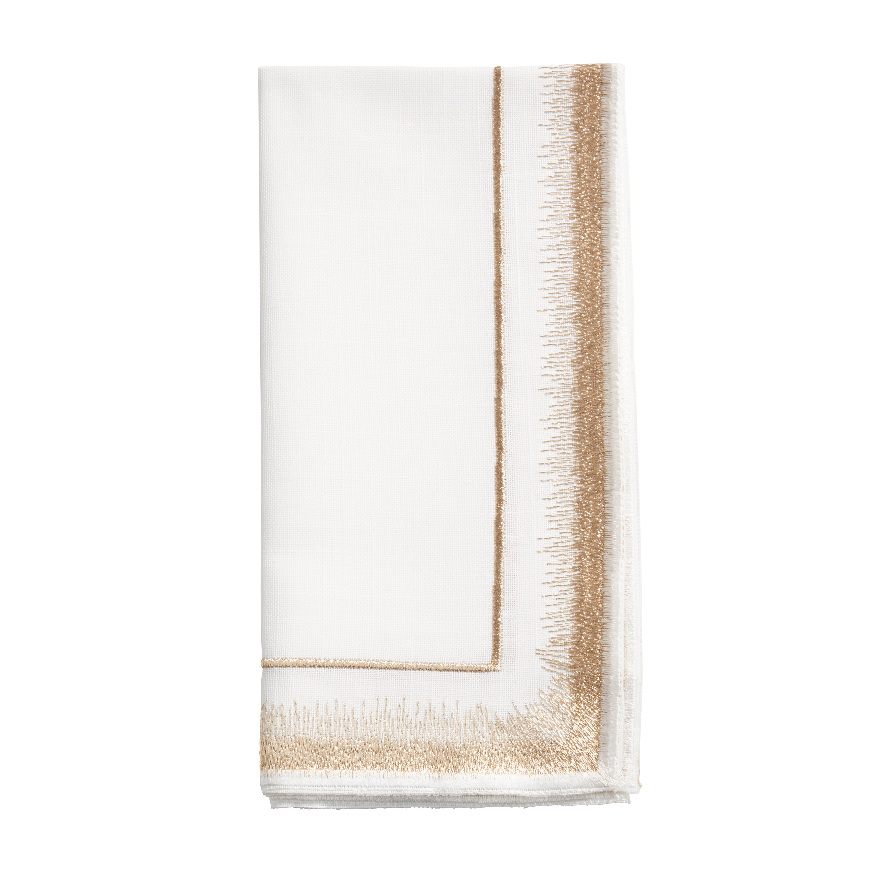 Elegant Embroidery Detail Napkin, Set of 4