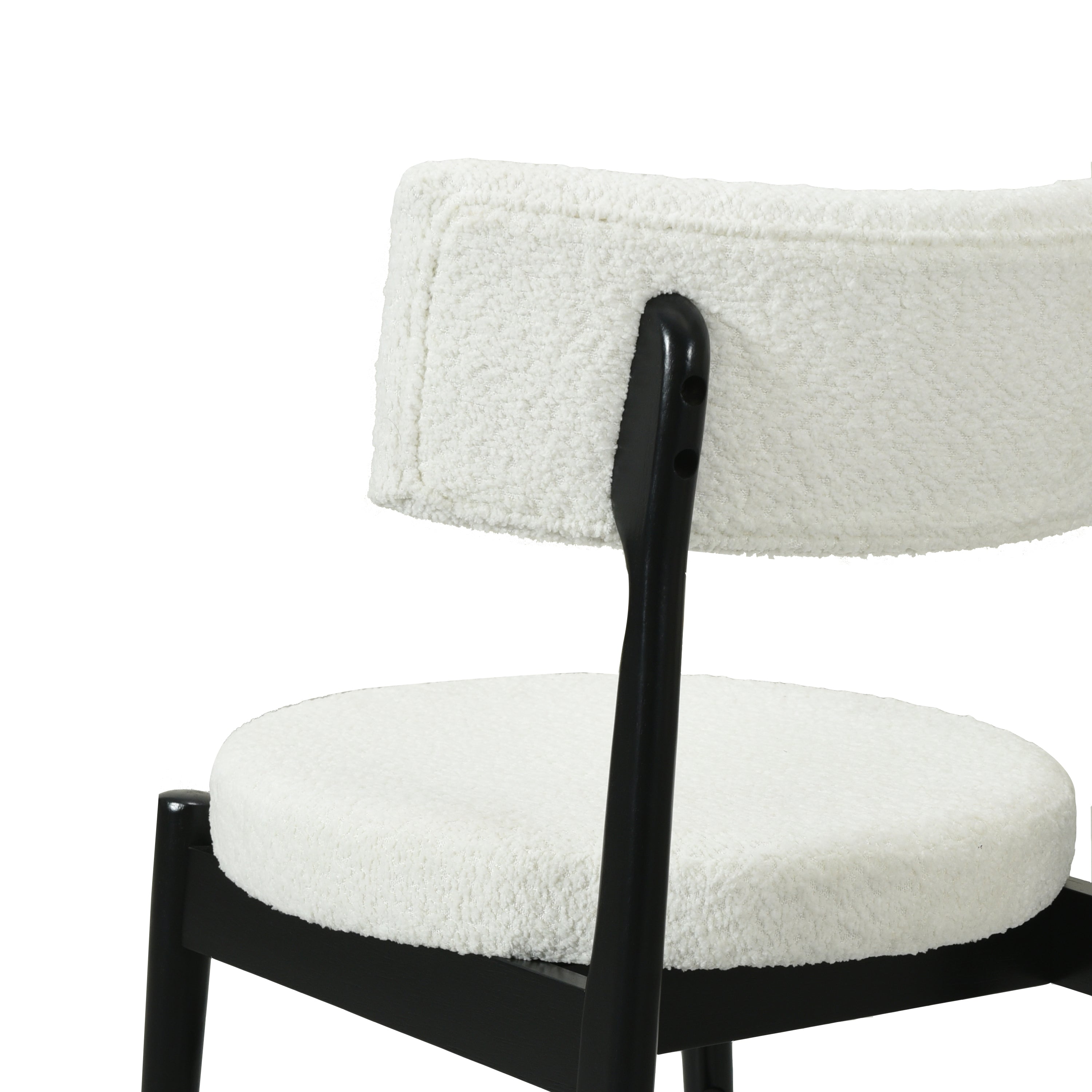 Harveston Mid Century Modern Boucle Upholstered Counter Stools, Set of 2