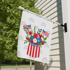 Patriotic Floral Hat Garden & House Banner