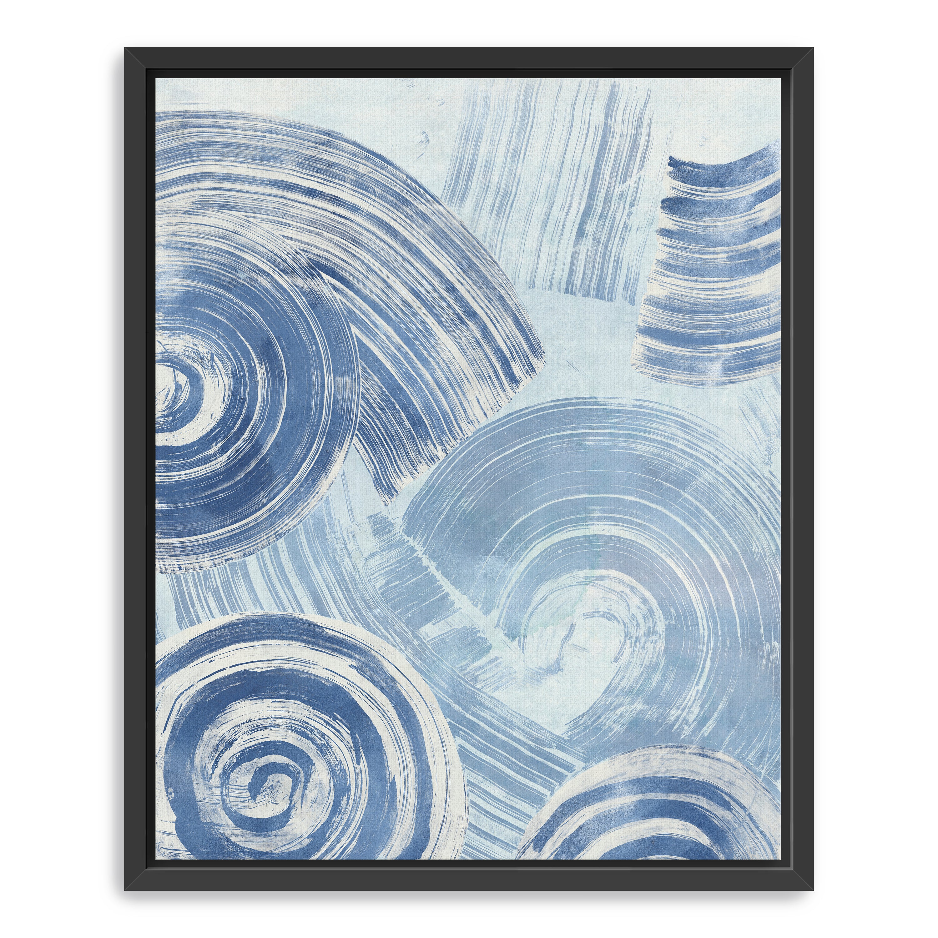 Blue Nautilus Patterns I Canvas Giclee