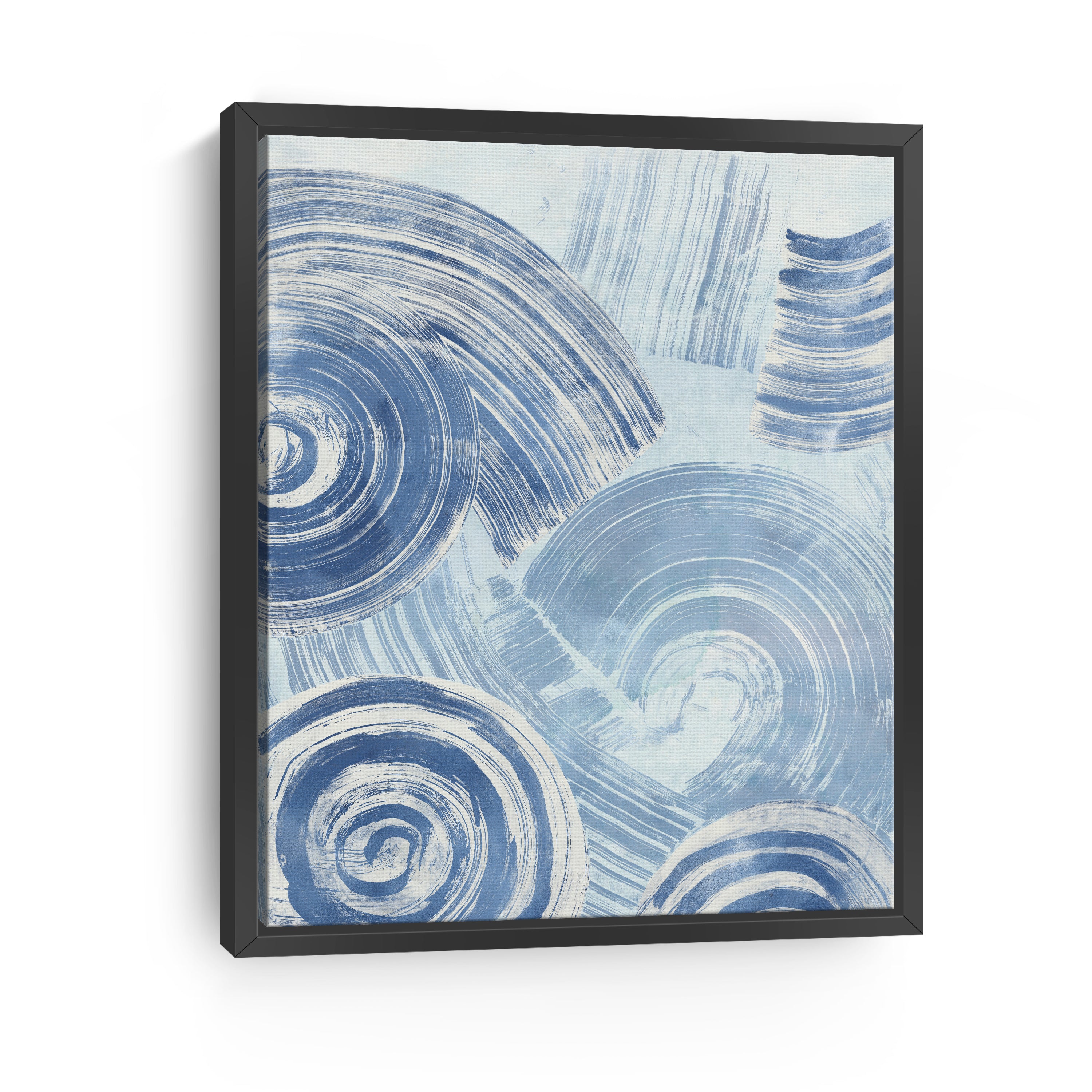 Blue Nautilus Patterns I Canvas Giclee