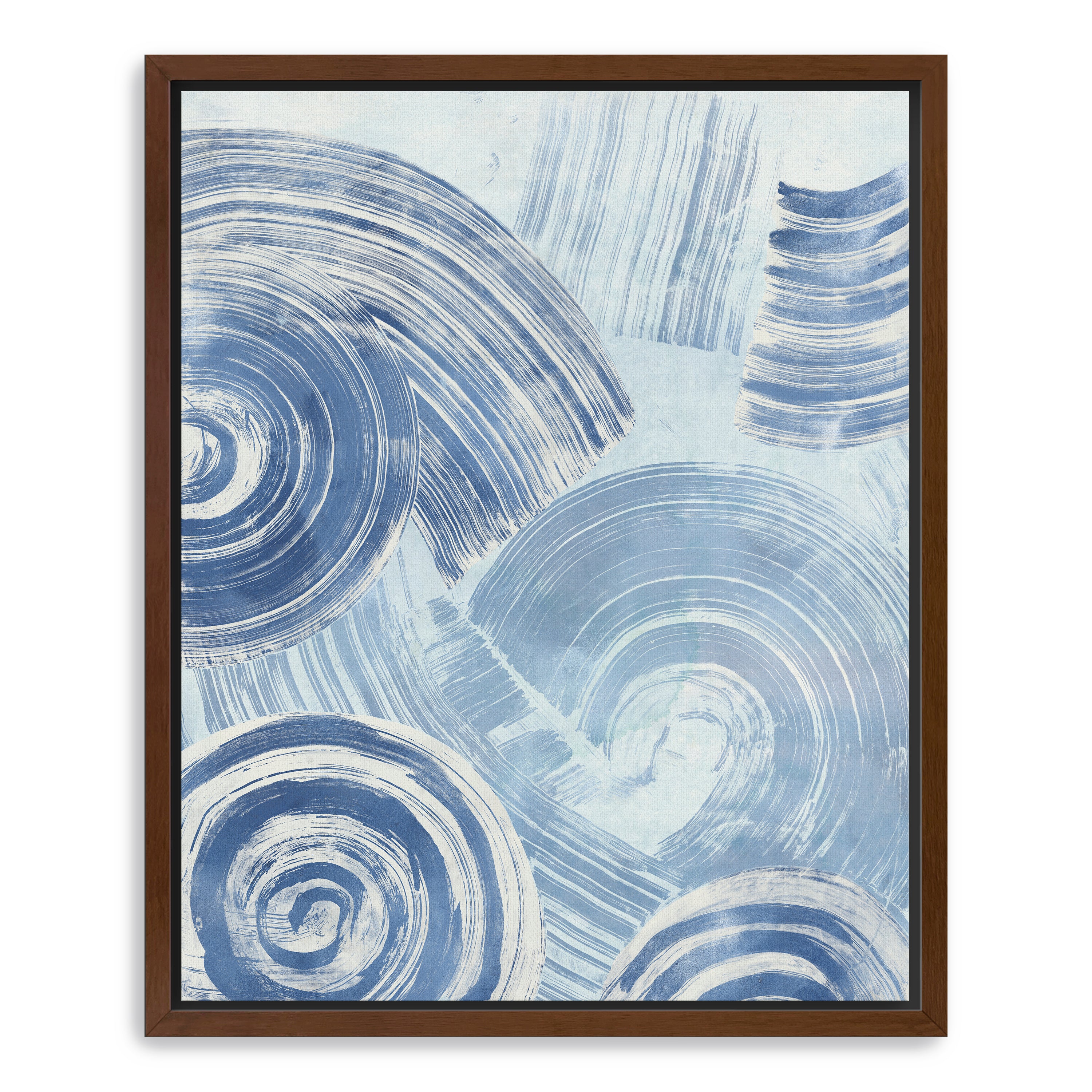 Blue Nautilus Patterns I Canvas Giclee