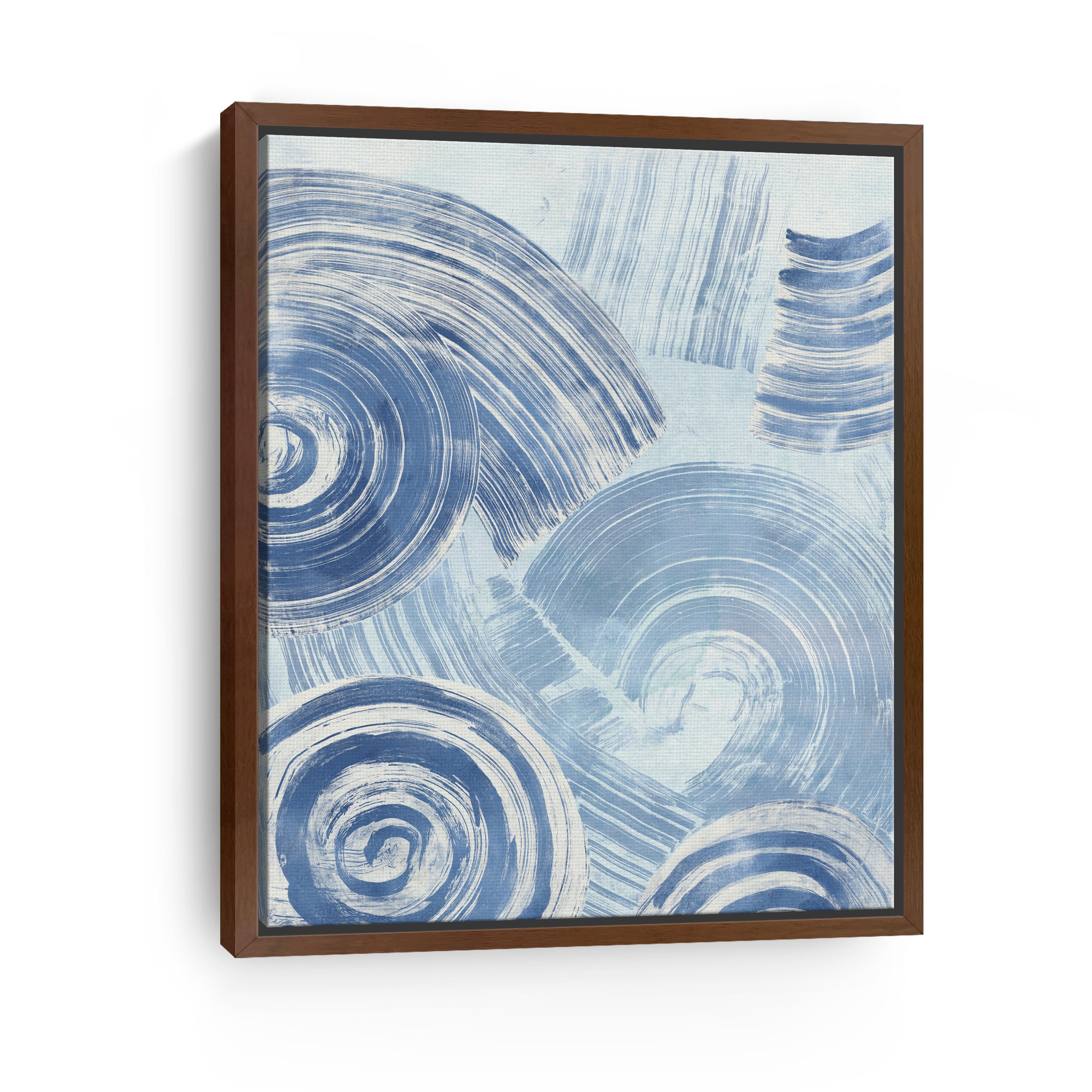 Blue Nautilus Patterns I Canvas Giclee