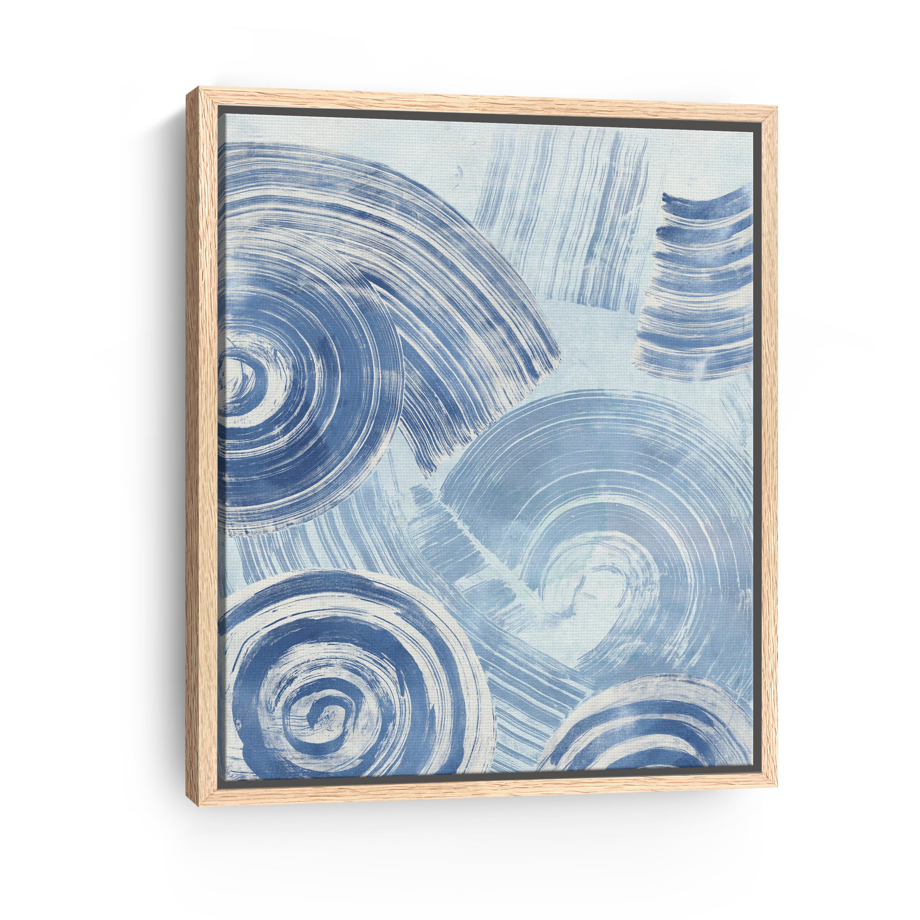 Blue Nautilus Patterns I Canvas Giclee