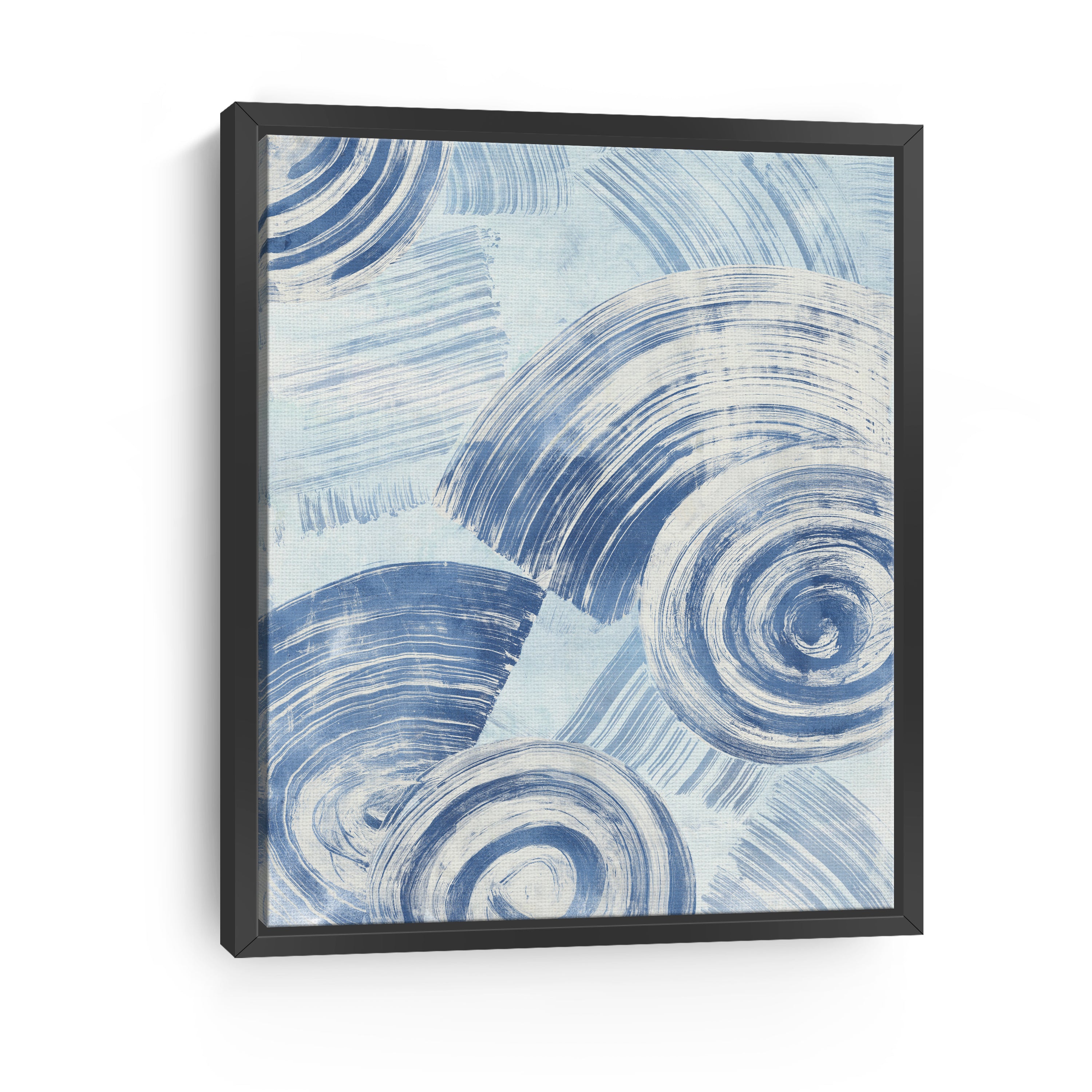 Blue Nautilus Patterns II Canvas Giclee