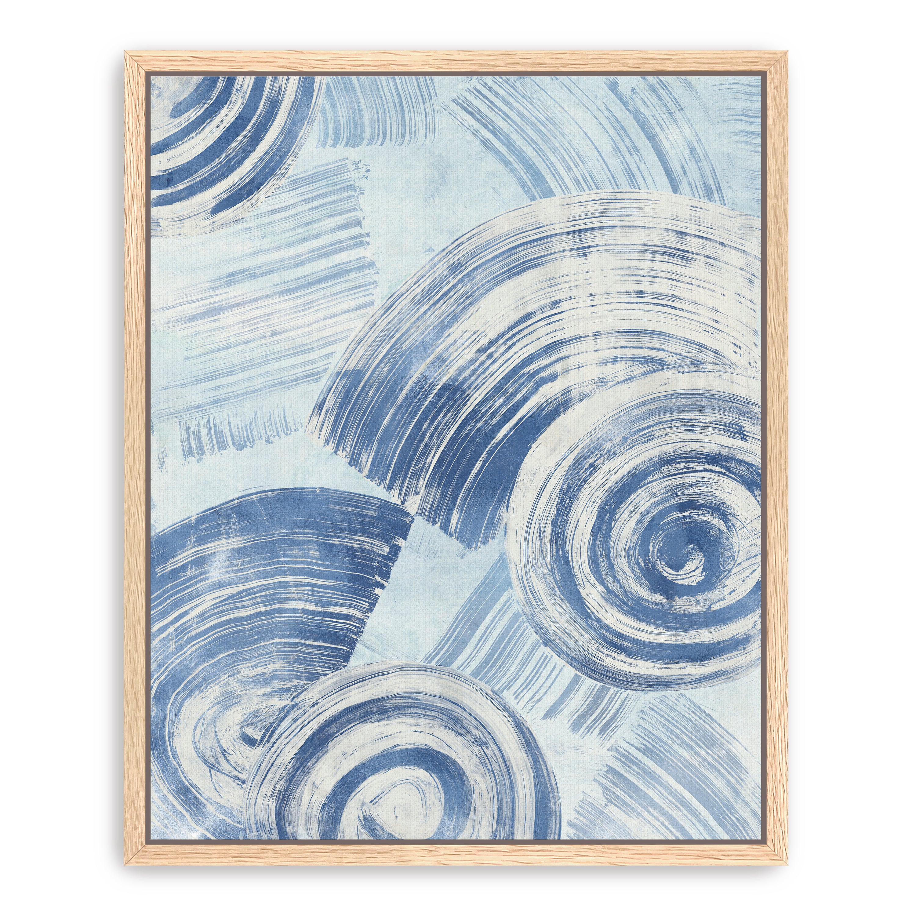 Blue Nautilus Patterns II Canvas Giclee