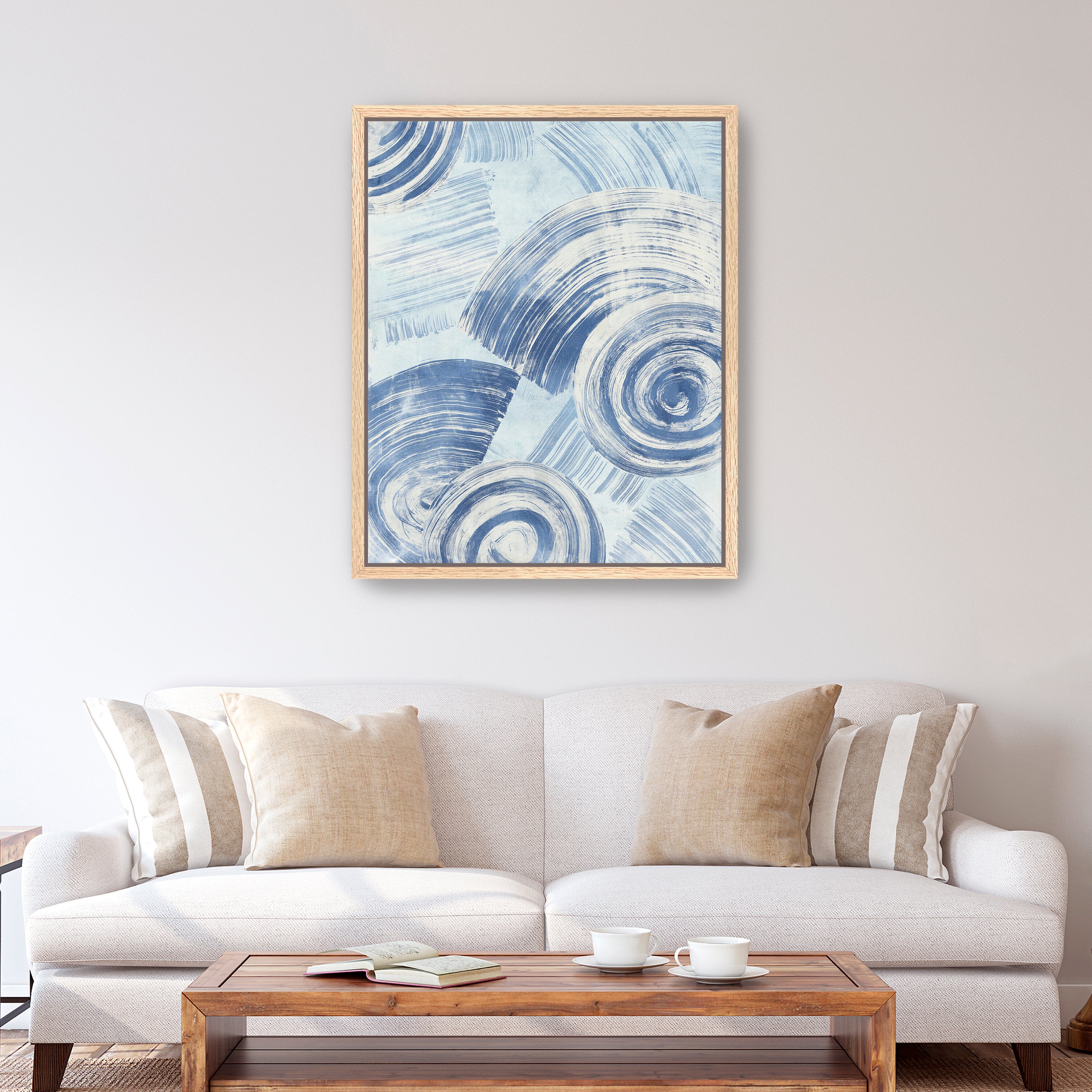 Blue Nautilus Patterns II Canvas Giclee