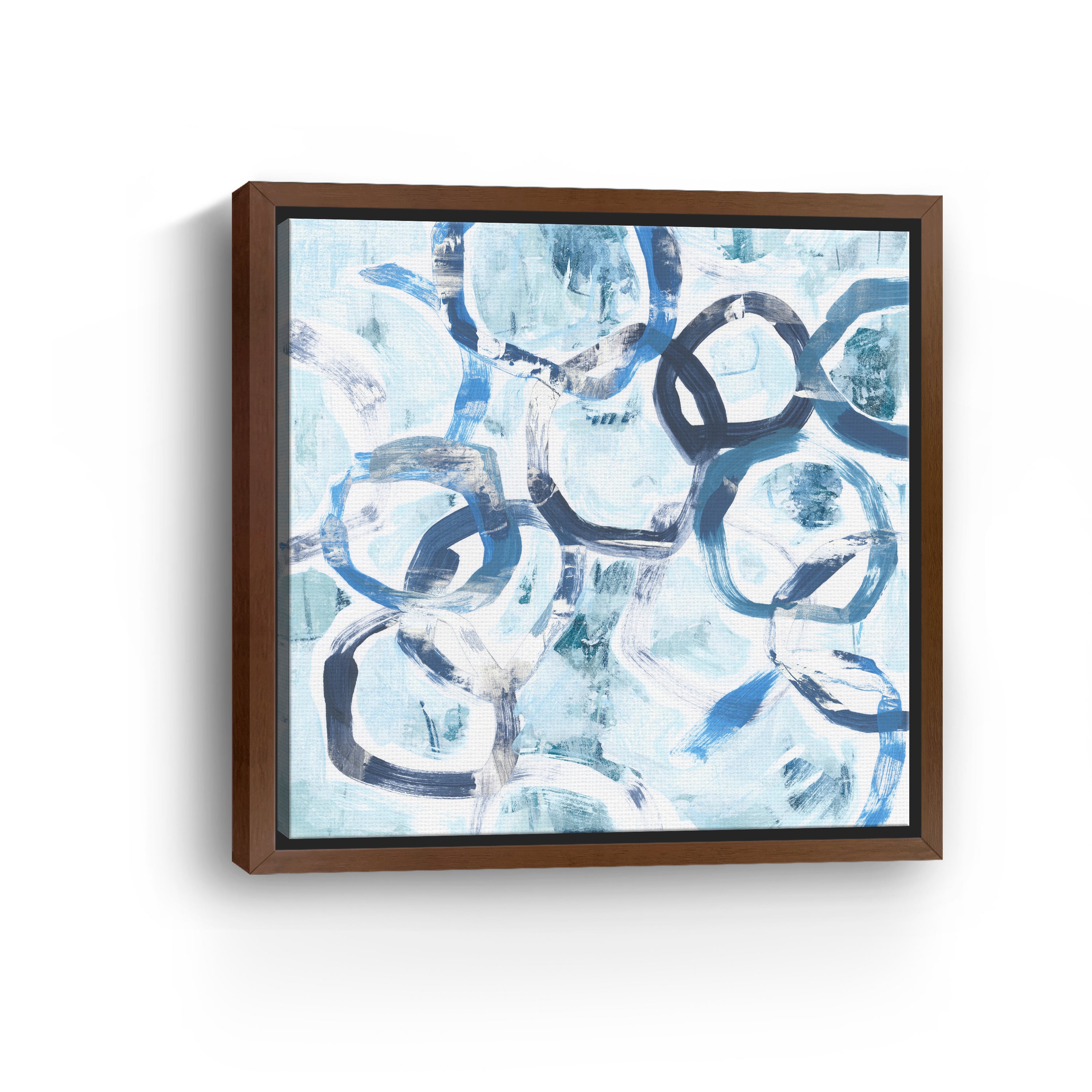 Blue Circlet I Canvas Giclee