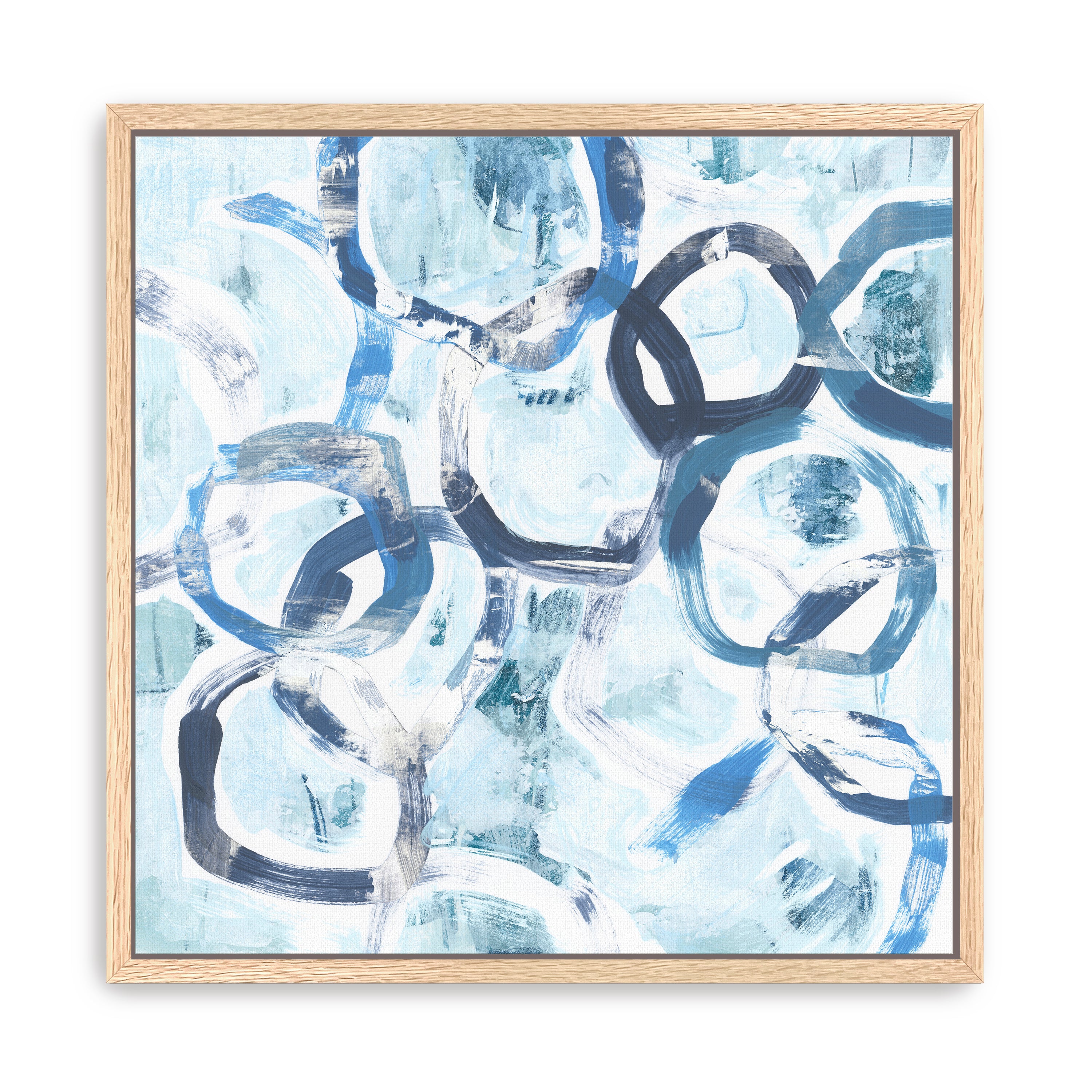 Blue Circlet I Canvas Giclee