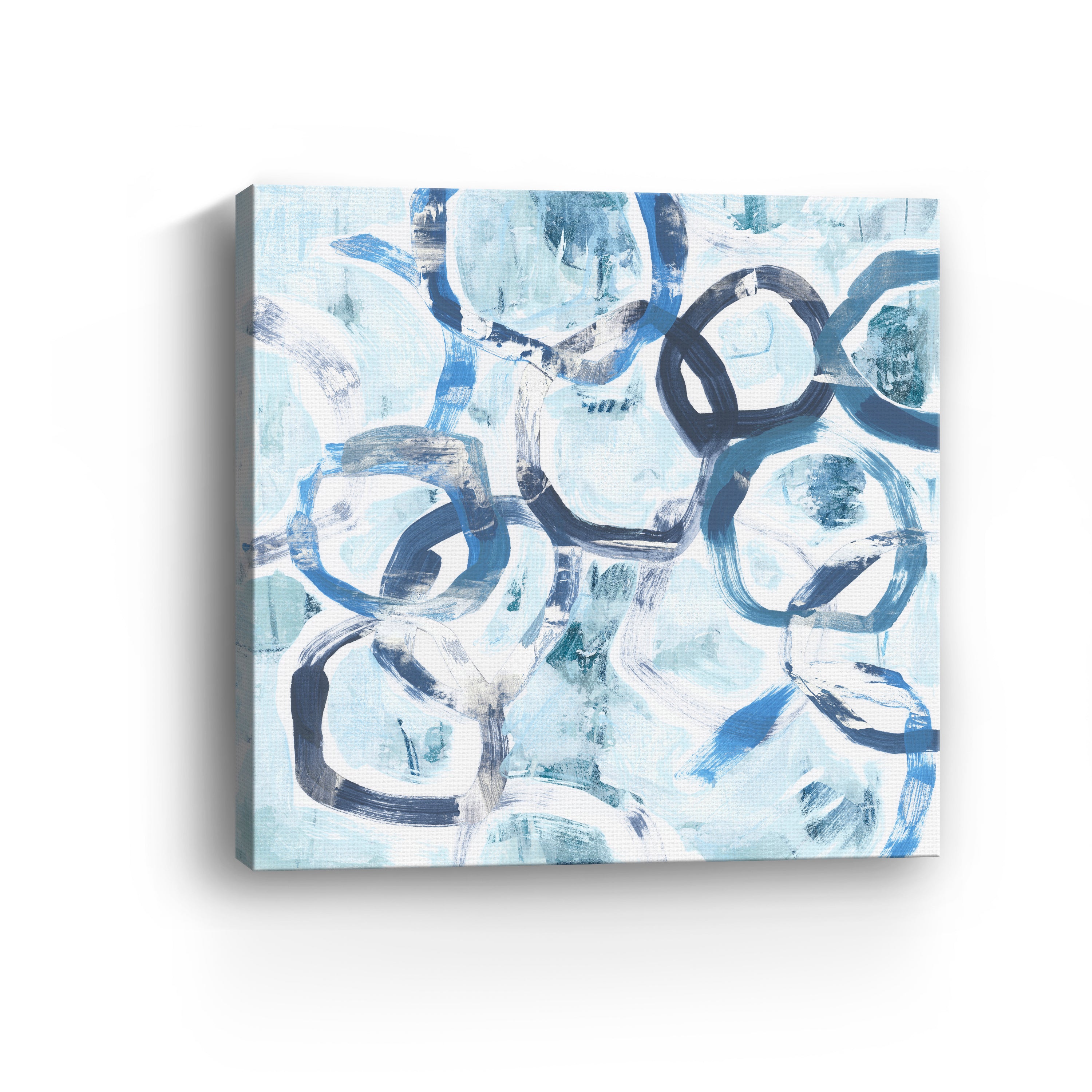 Blue Circlet I Canvas Giclee