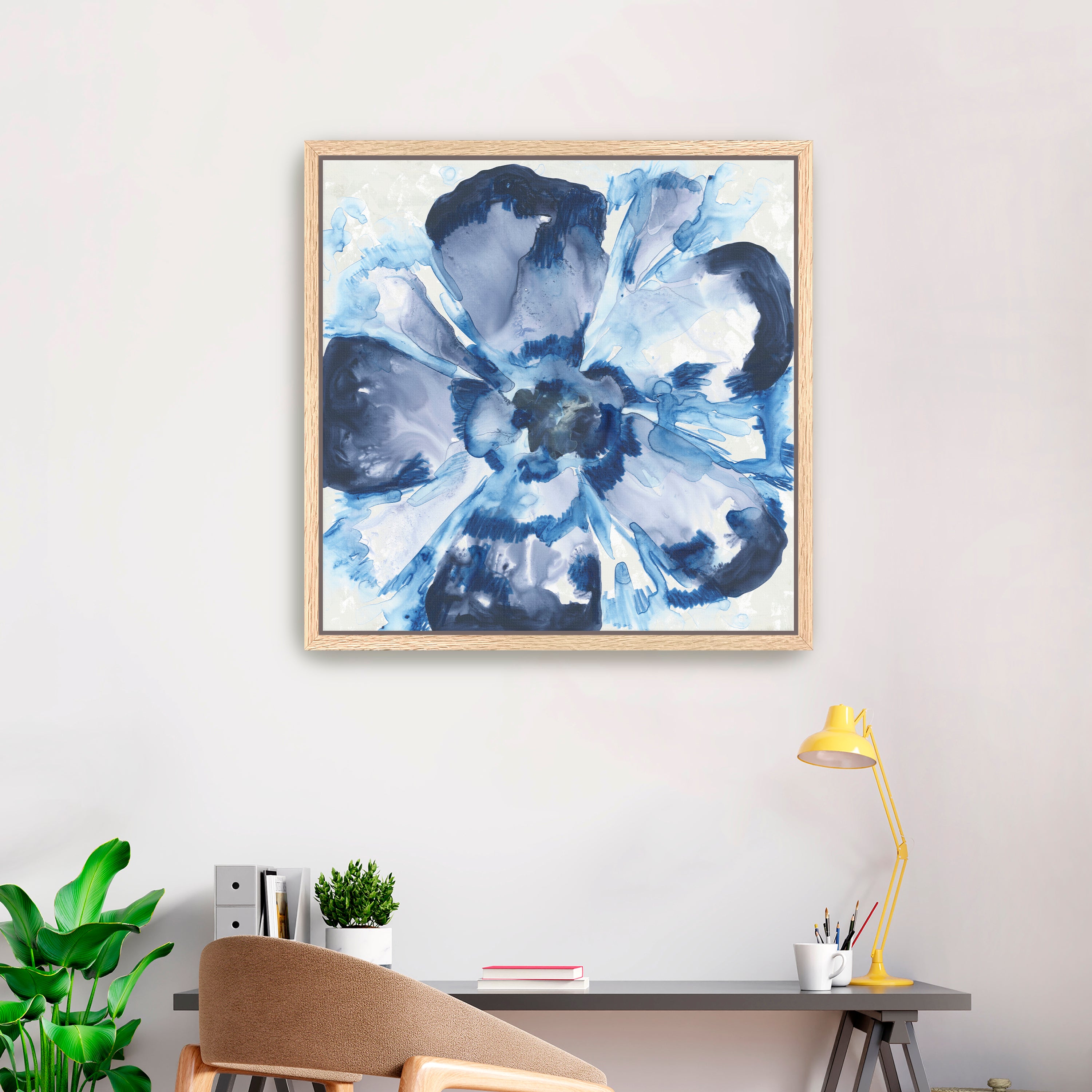 Blue Glass Flower I Canvas Giclee