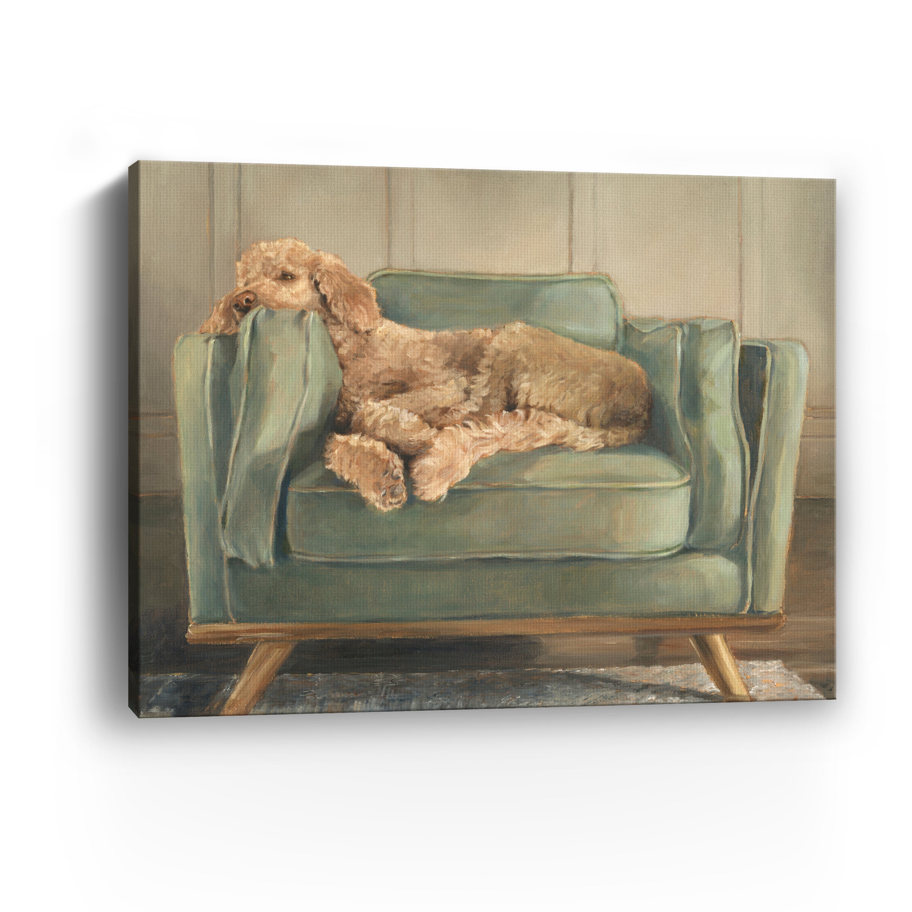 Traditional Canine Portrait I Canvas Giclee Wall Art