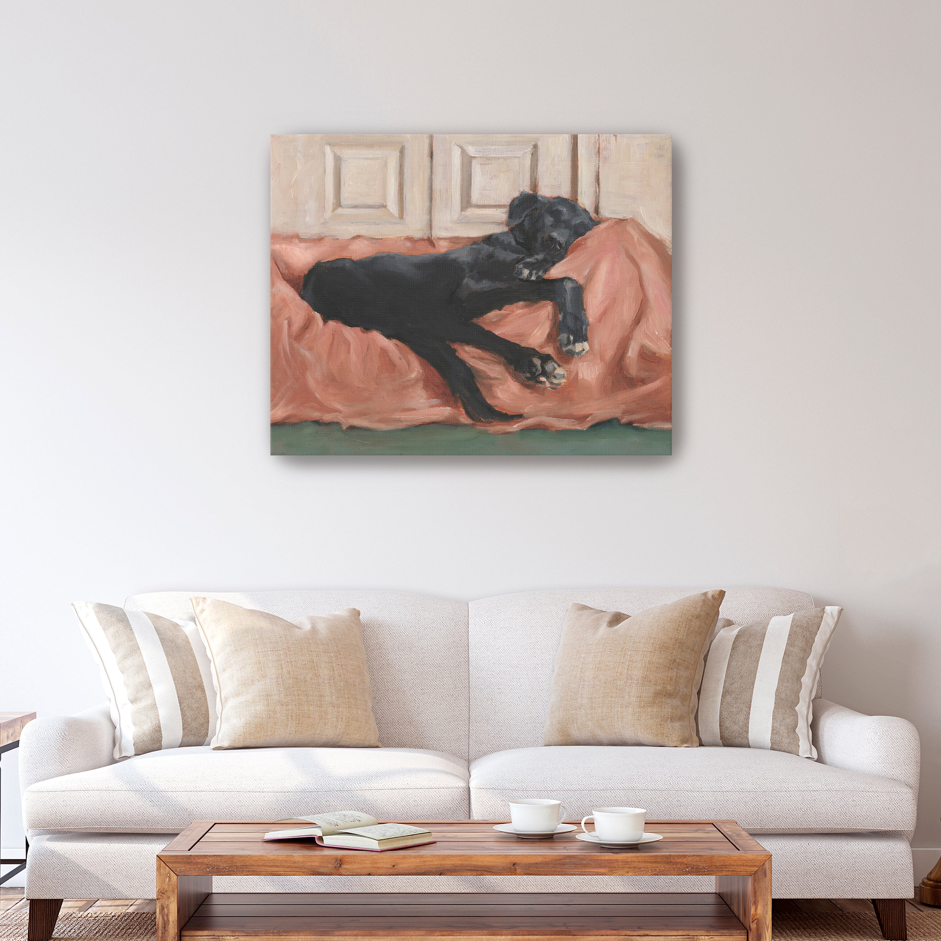 Traditional Canine Portrait III Canvas Giclee Wall Art