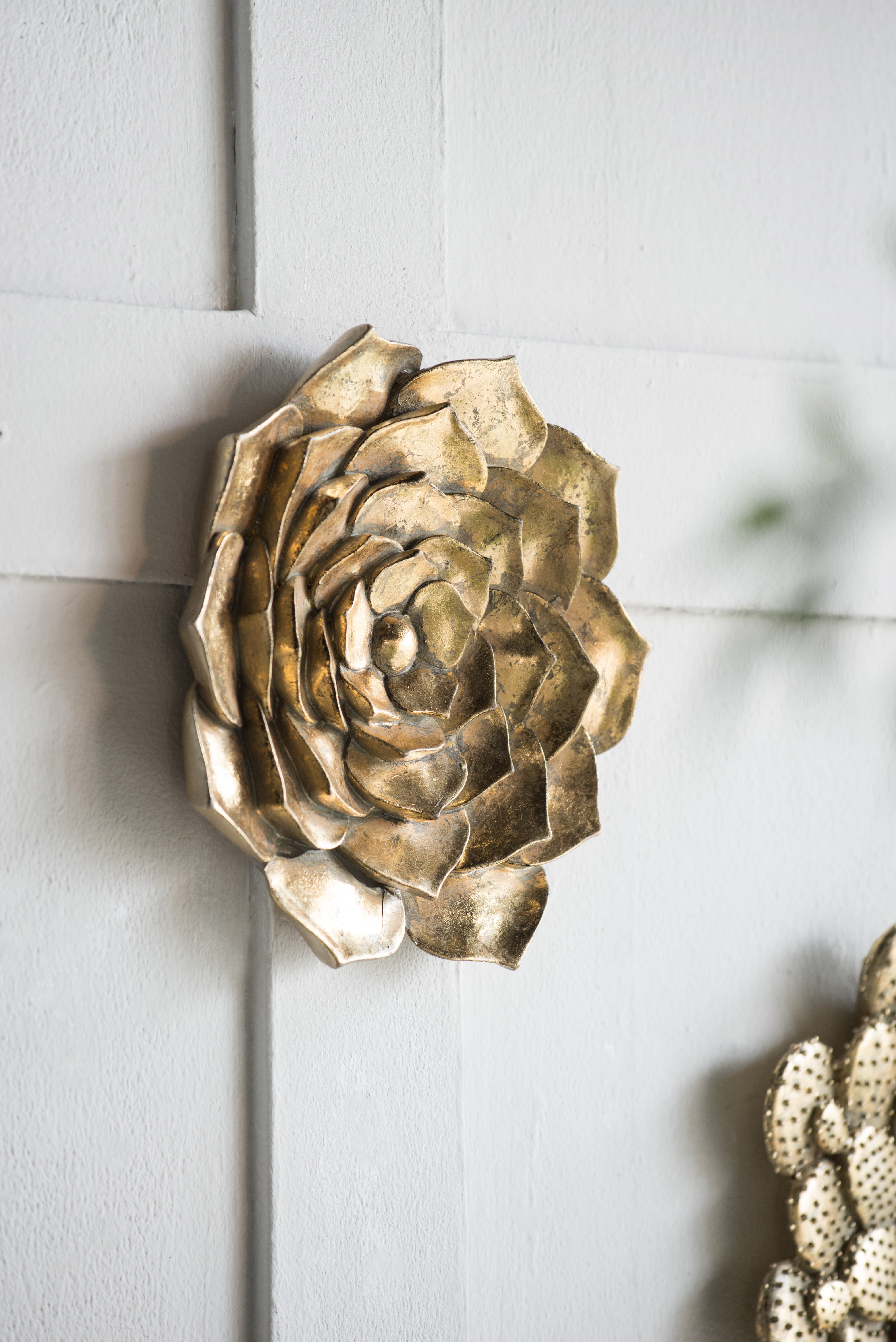 Blossomz Succulent Wall Plaque with Flower Design
