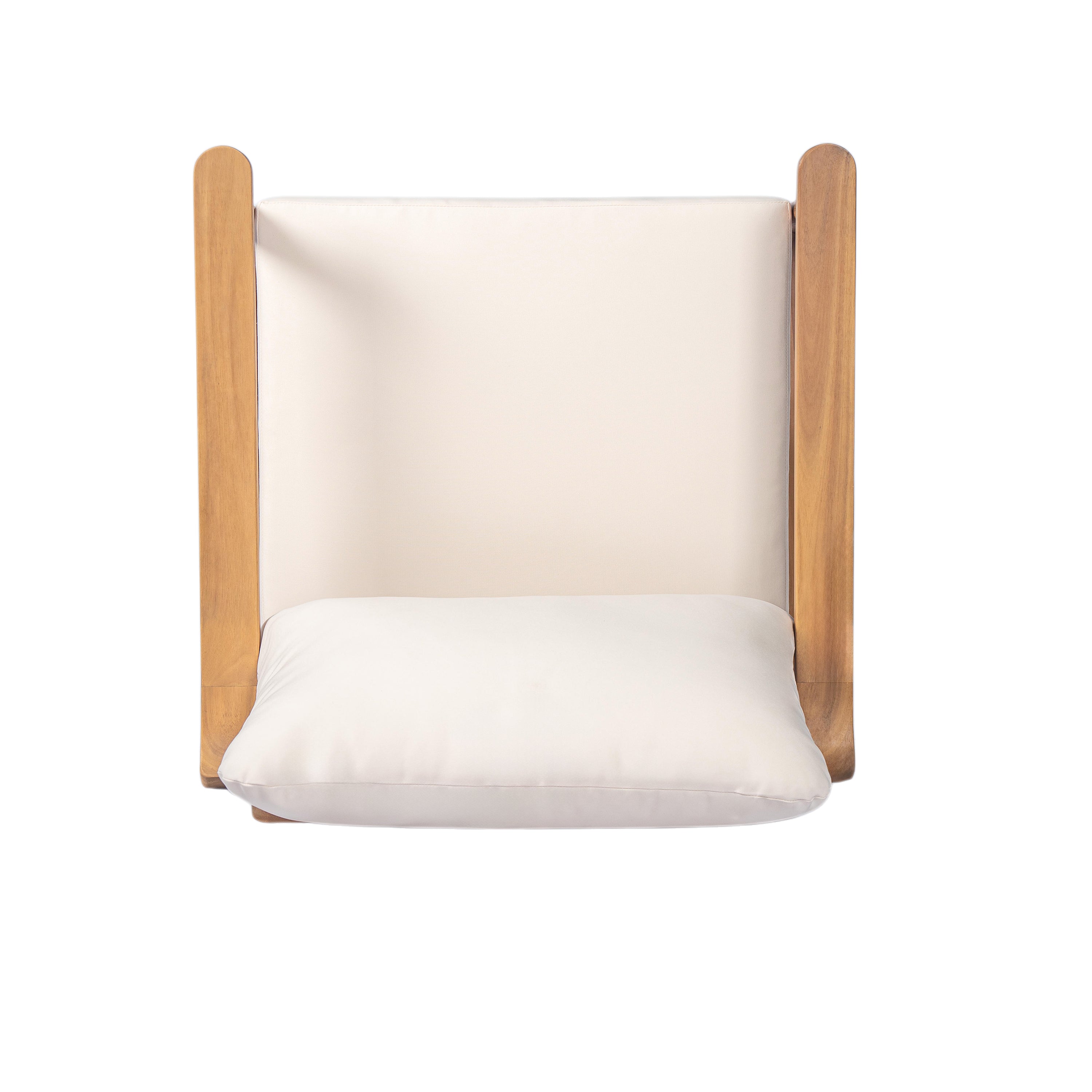 Mid-Century Modern Outdoor Lounge Chair with Cushions