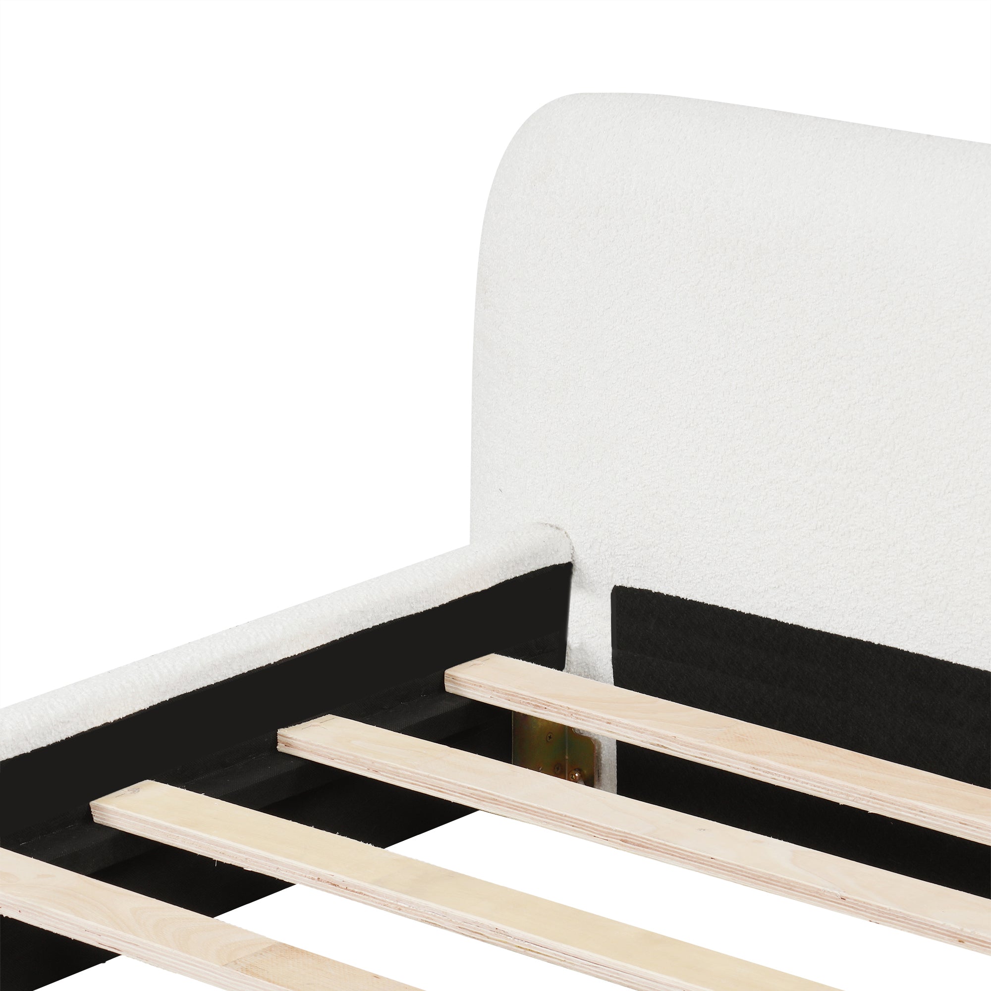 Cozy White Bouce Upholstered Bed