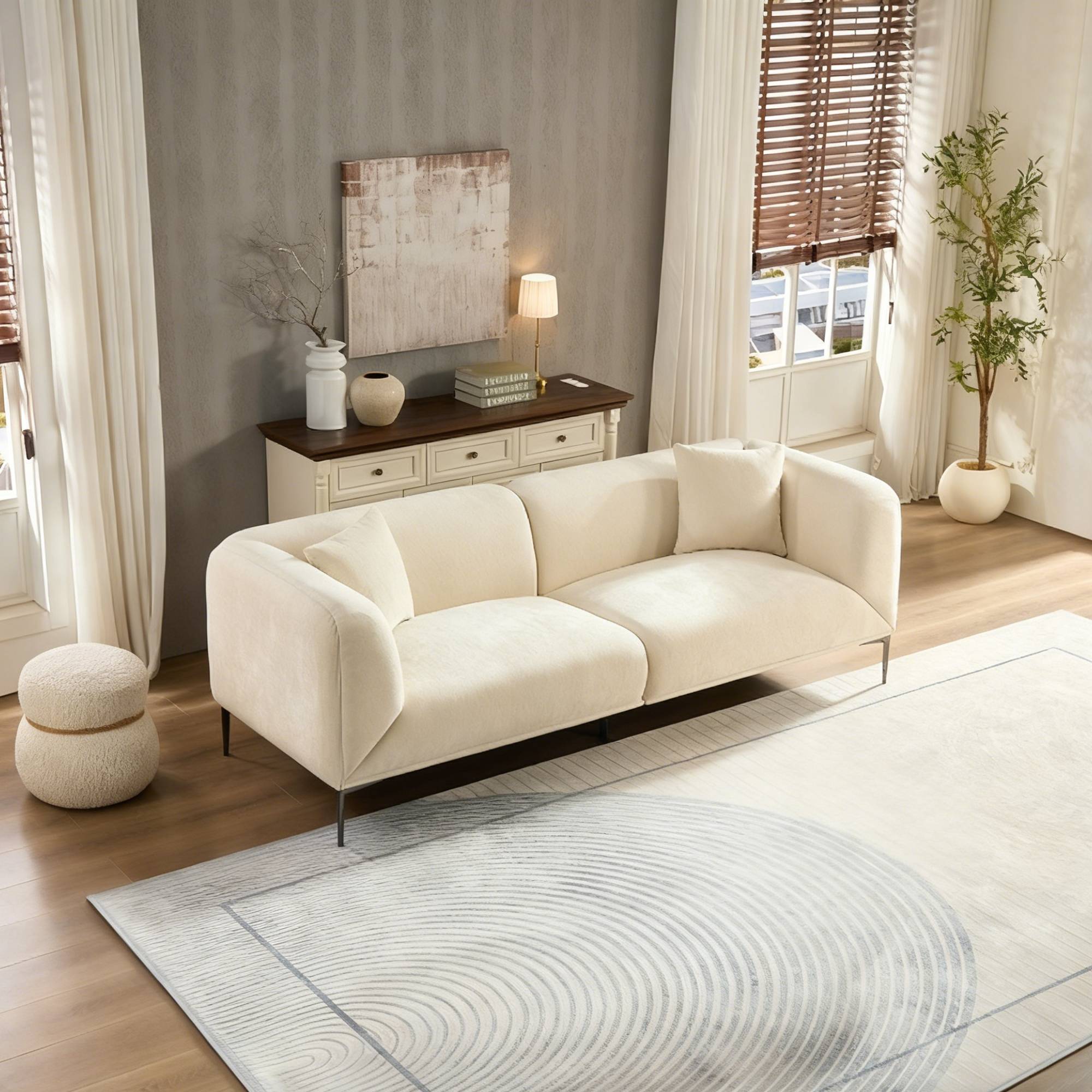 Modern Sofa with Metal Legs