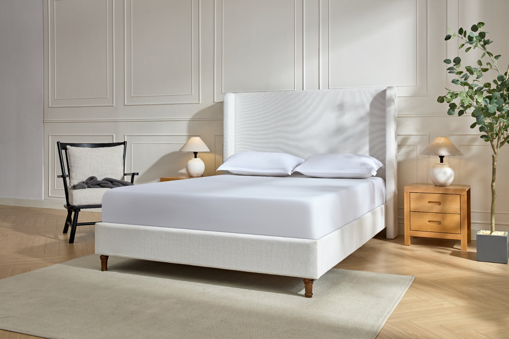 Harper Tall Headboard Upholstered Bed