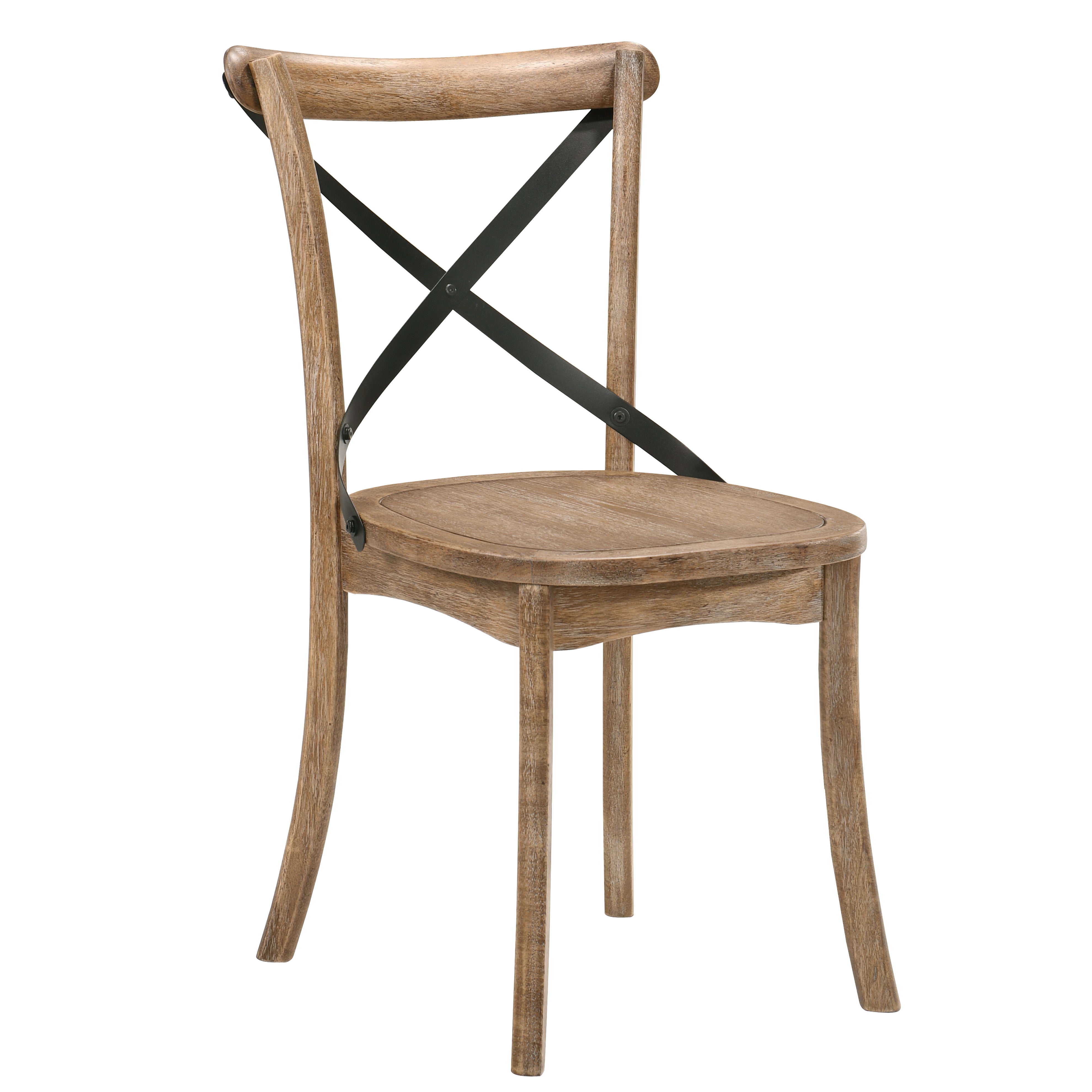 Rustic Oak Dining Chair, Set of 2