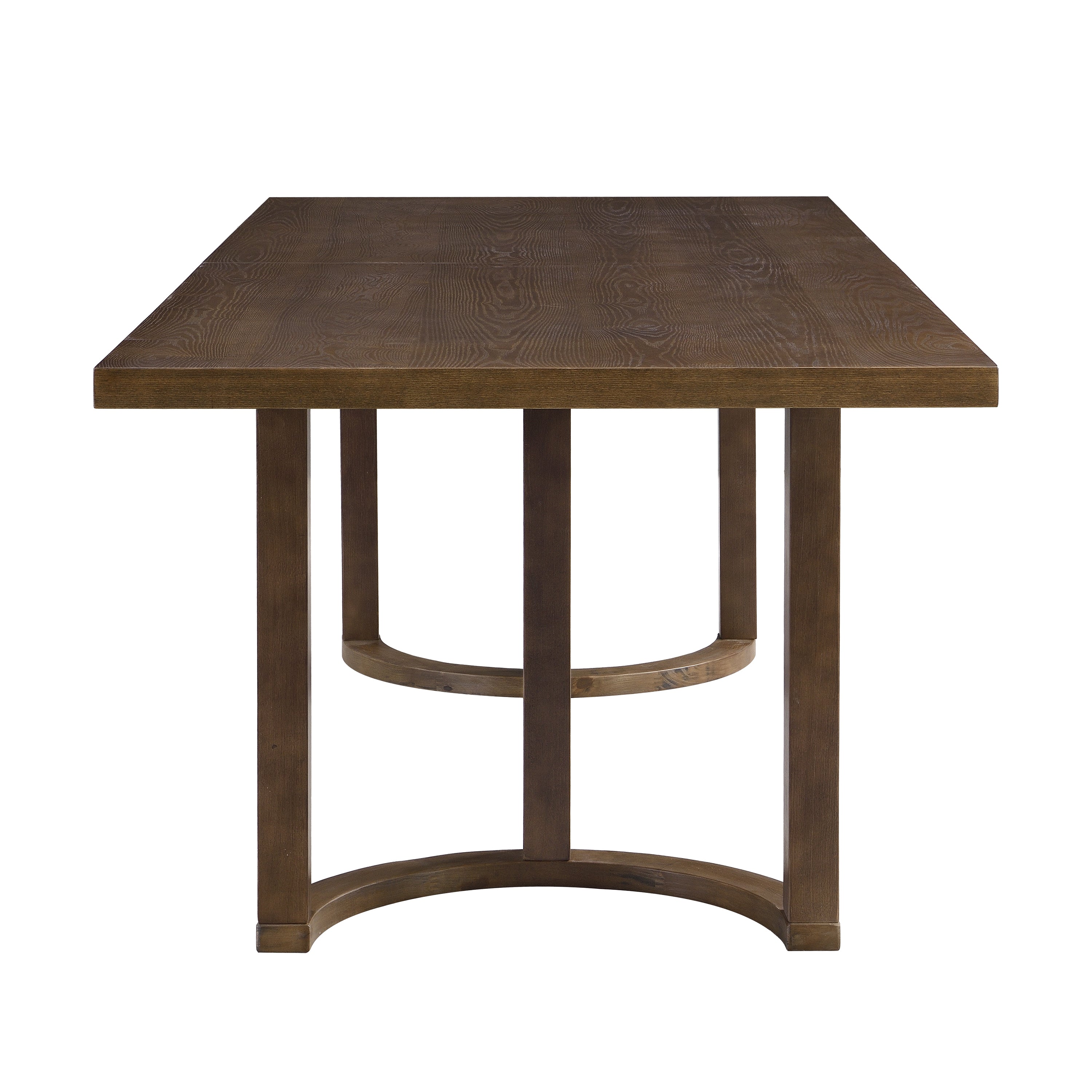 Briarwood 7-Piece Wood Upholstered Dining Set with Rattan Back Chairs