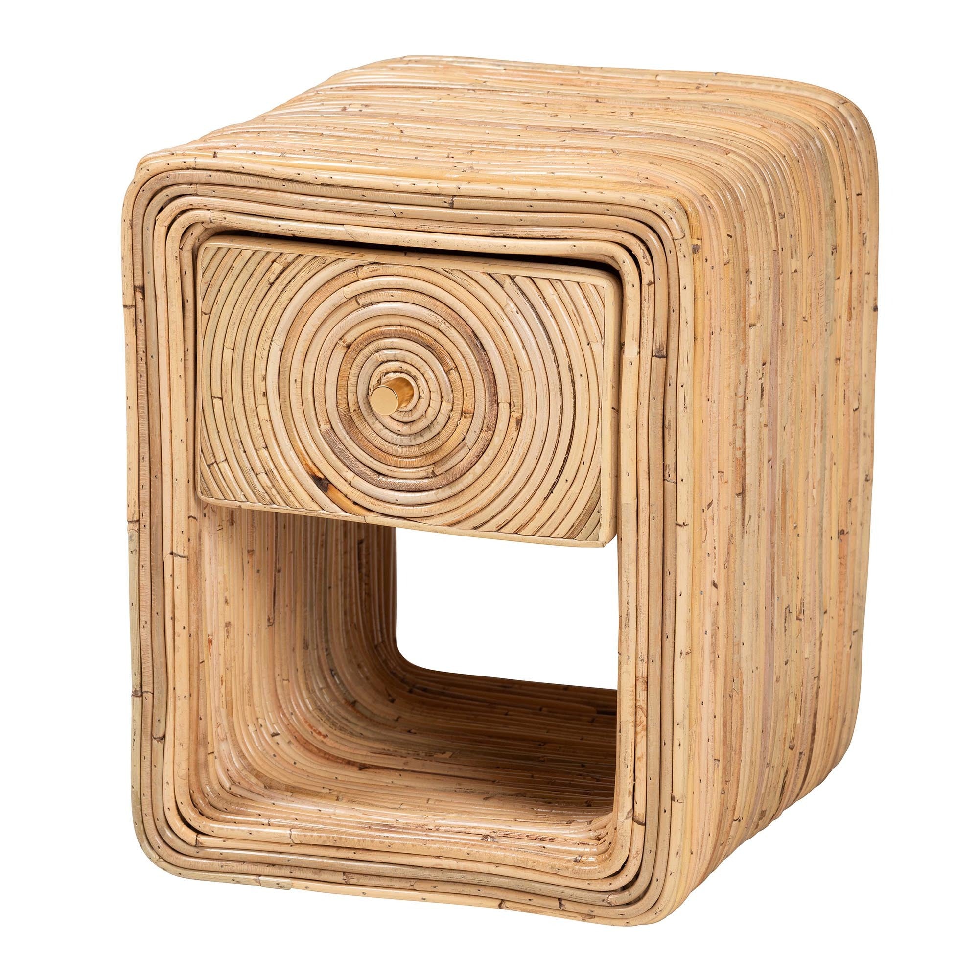 Evelyn Rattan 1-Drawer Nightstand