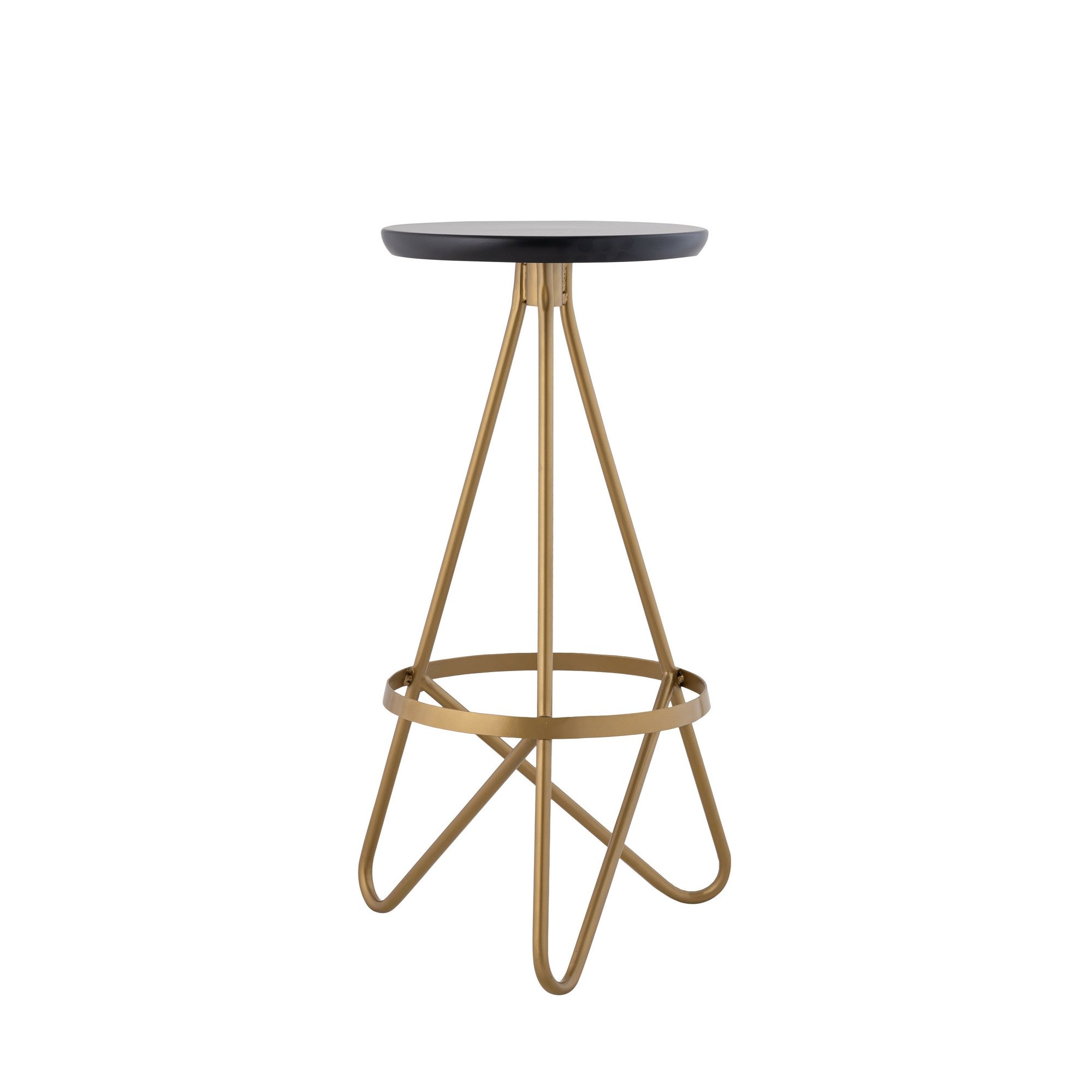 Spiroa Modern Industrial Metal Backless Circular Bar Stool