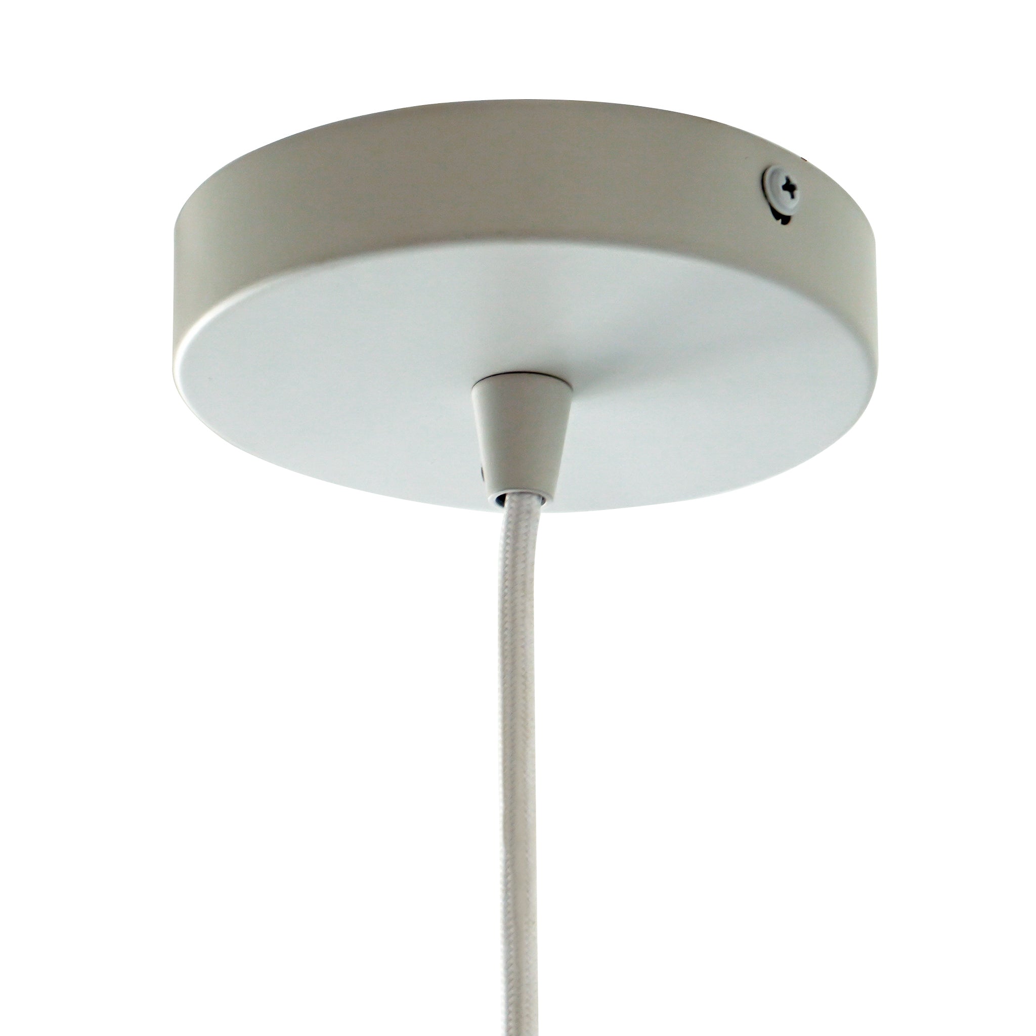 Dorset Pendant Lamp in White and Natural/Terracotta